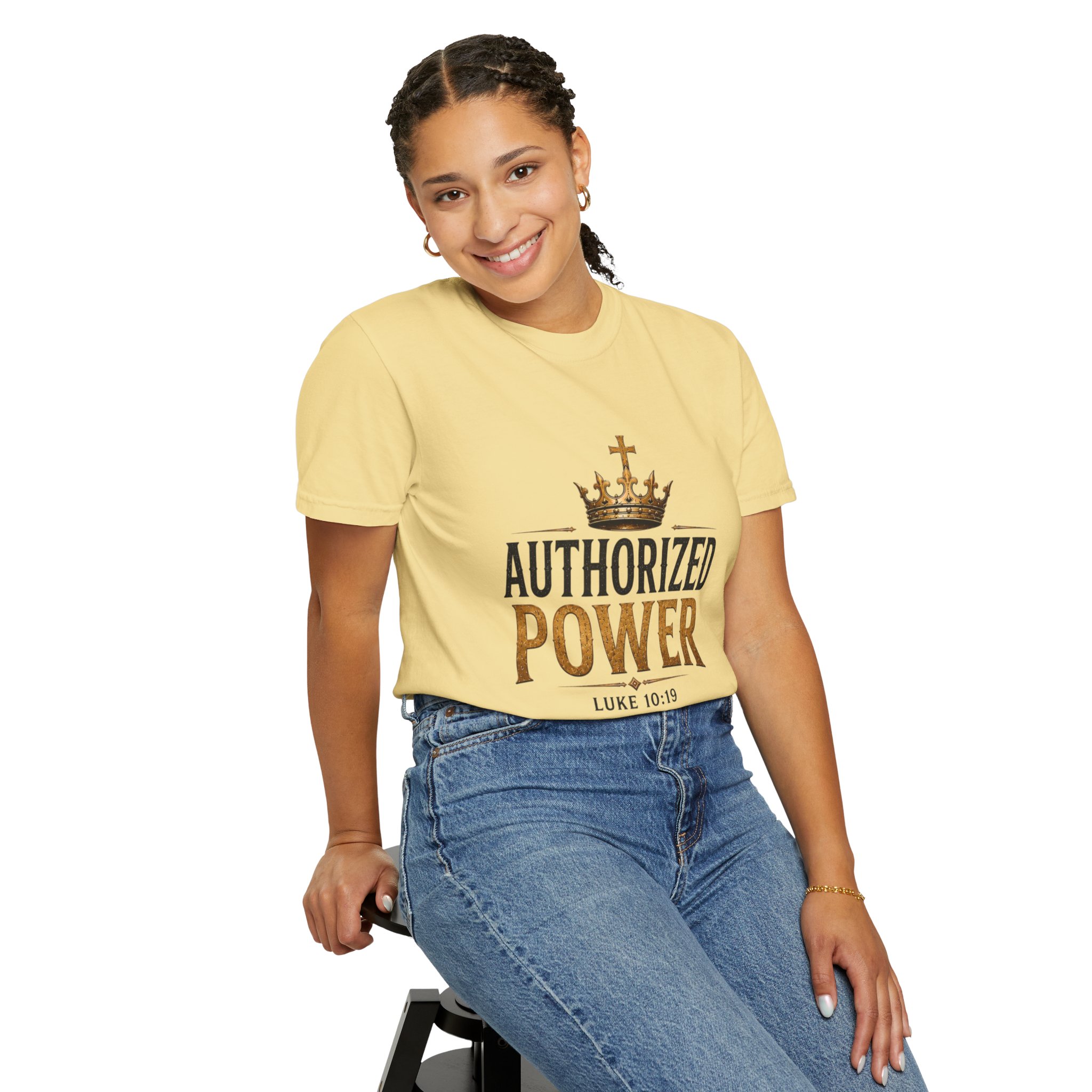 Authorized Power T-Shirt — "Authorized Power" Luke 10:19 Christian Faith Tee - Image 60