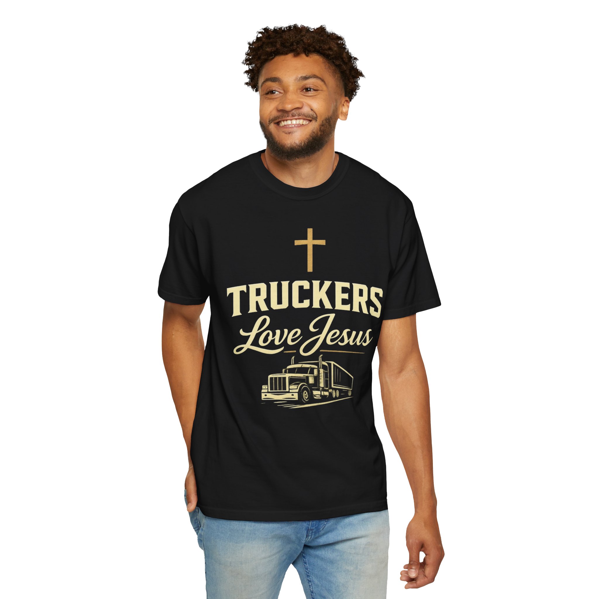 Truckers Love Jesus T-Shirt — Christian Trucker Gospel Tee - Image 50