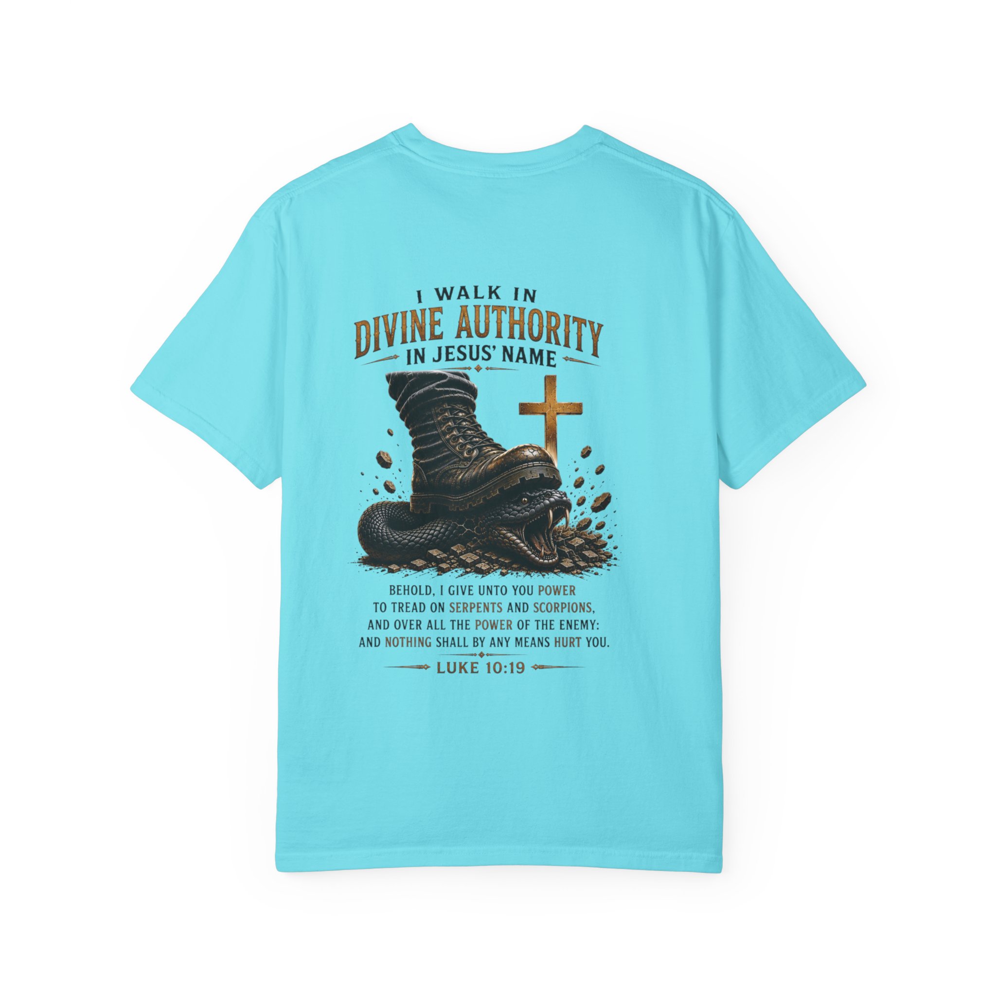 Authorized Power T-Shirt — "Authorized Power" Luke 10:19 Christian Faith Tee - Image 103