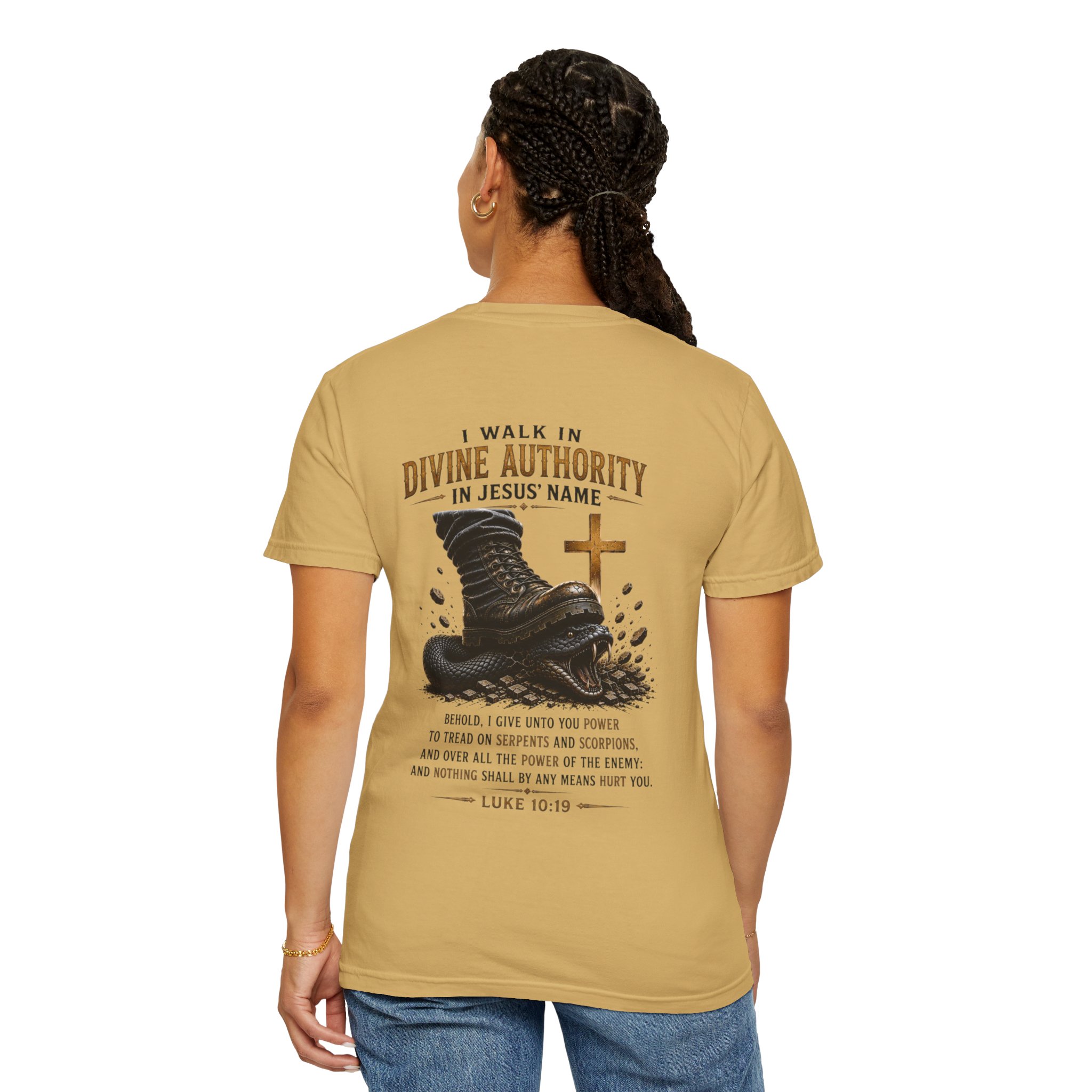 Authorized Power T-Shirt — "Authorized Power" Luke 10:19 Christian Faith Tee - Image 44
