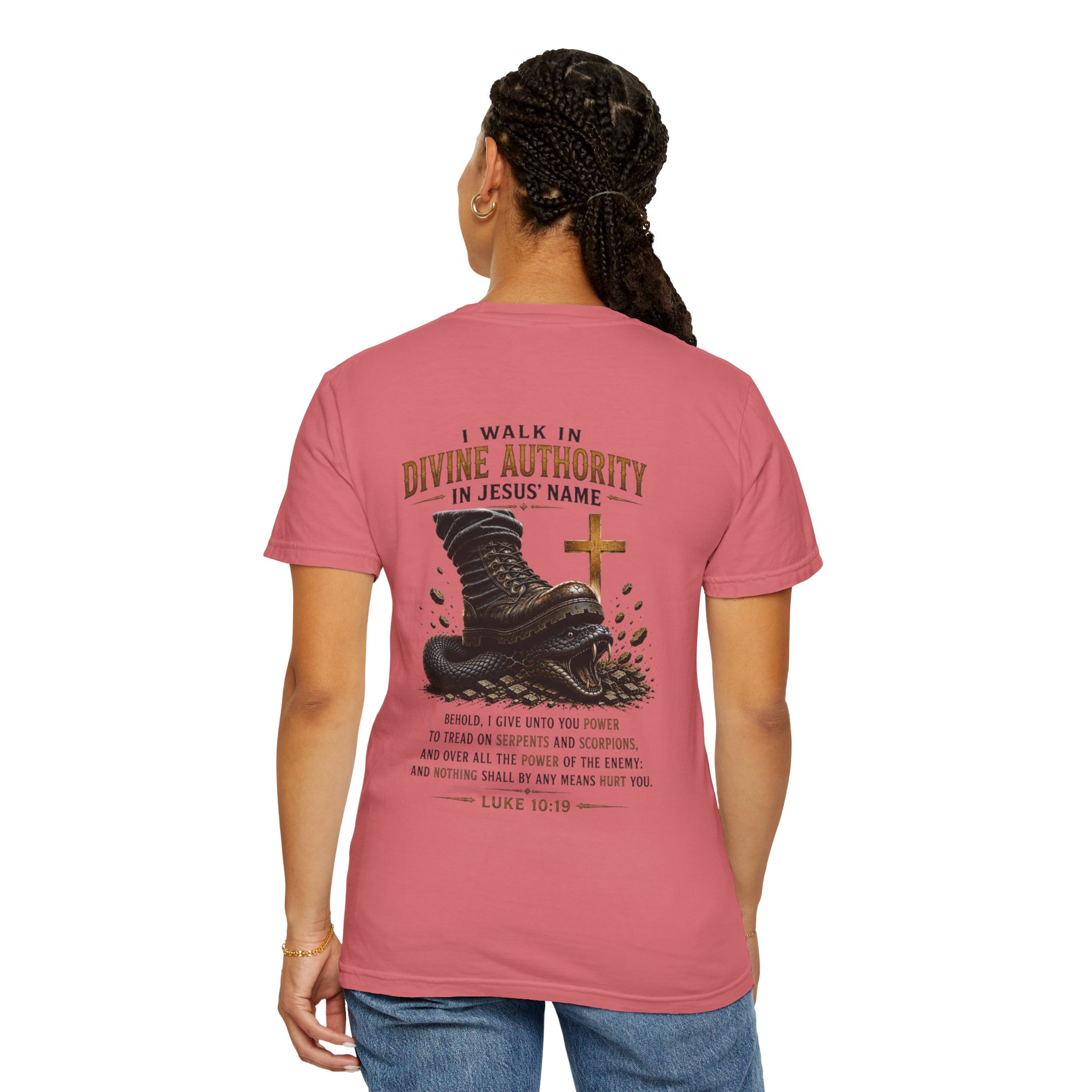 Authorized Power T-Shirt — "Authorized Power" Luke 10:19 Christian Faith Tee - Image 125