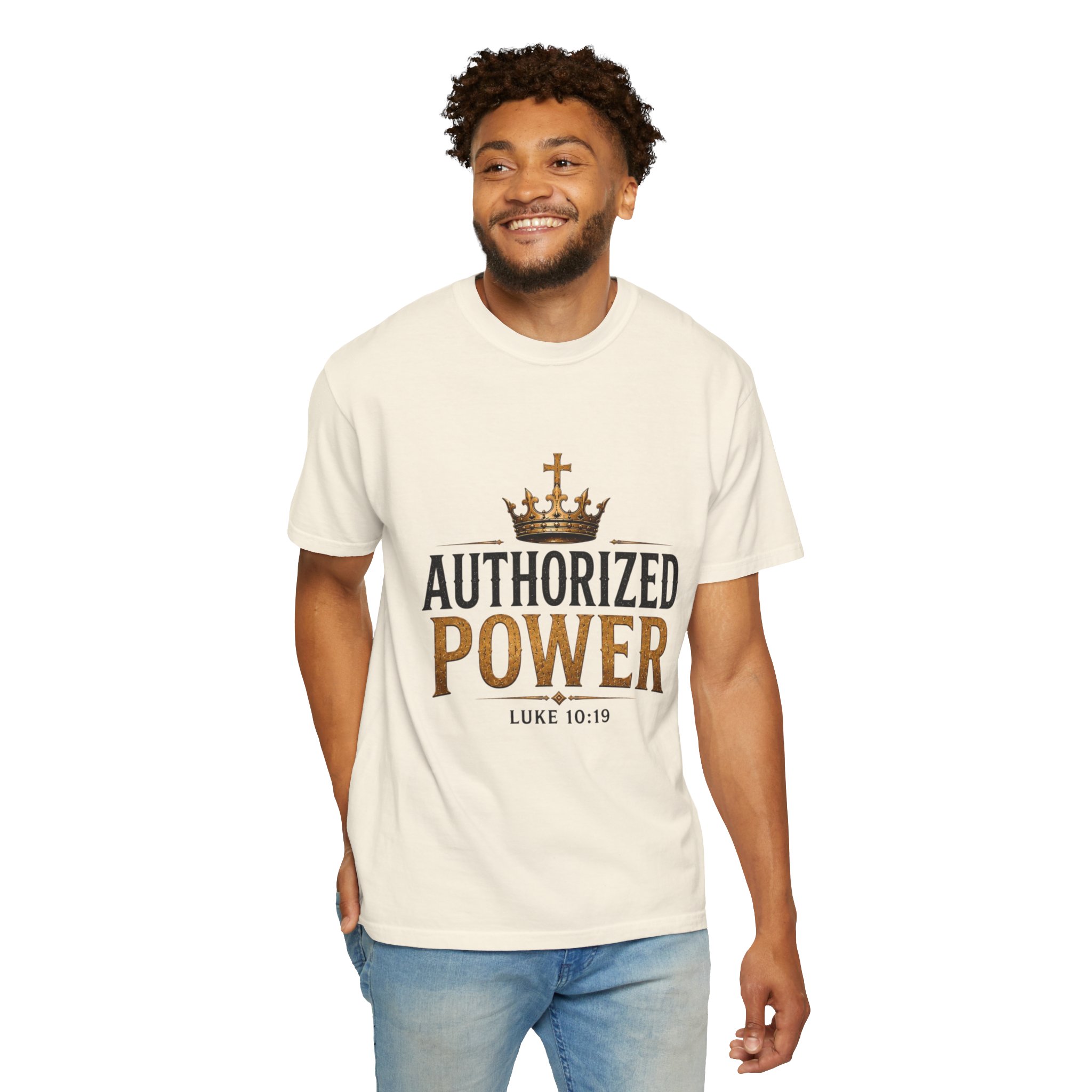 Authorized Power T-Shirt — "Authorized Power" Luke 10:19 Christian Faith Tee - Image 16