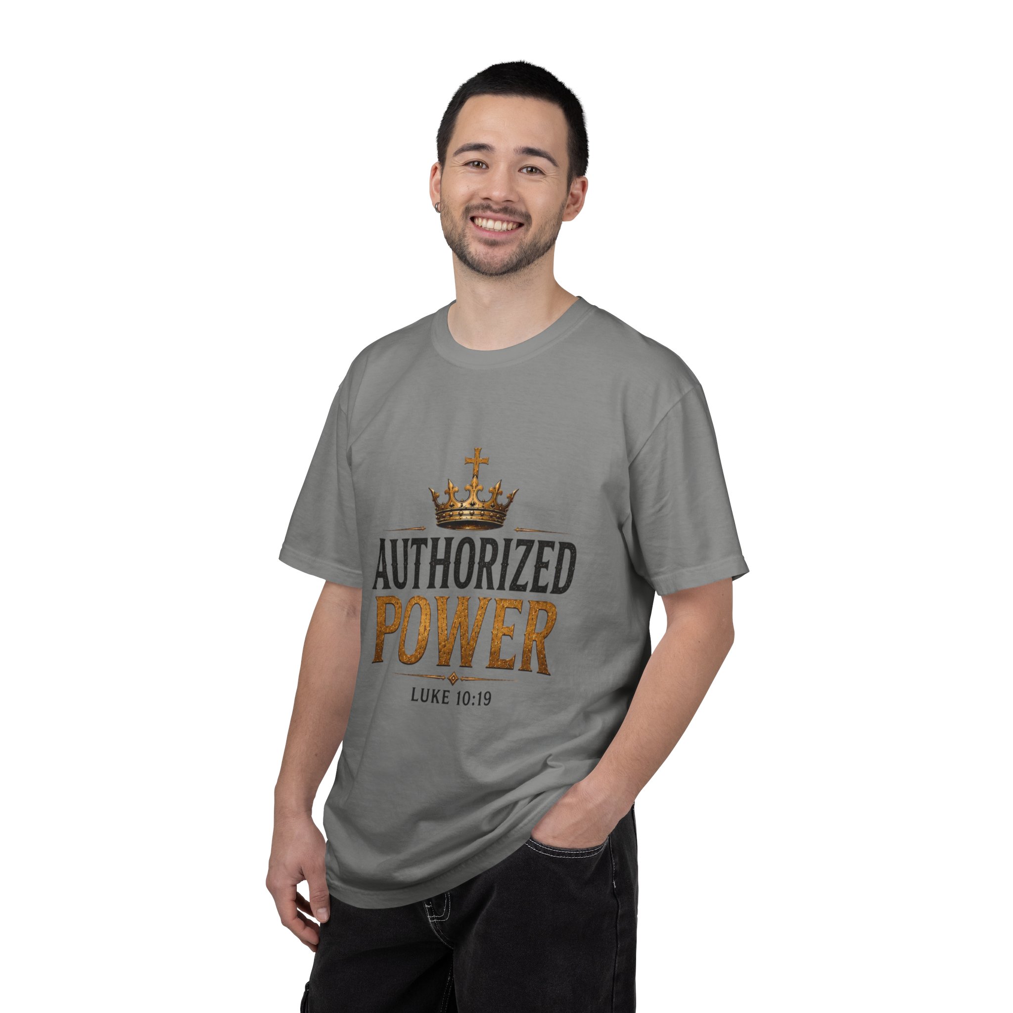 Authorized Power T-Shirt — "Authorized Power" Luke 10:19 Christian Faith Tee - Image 113