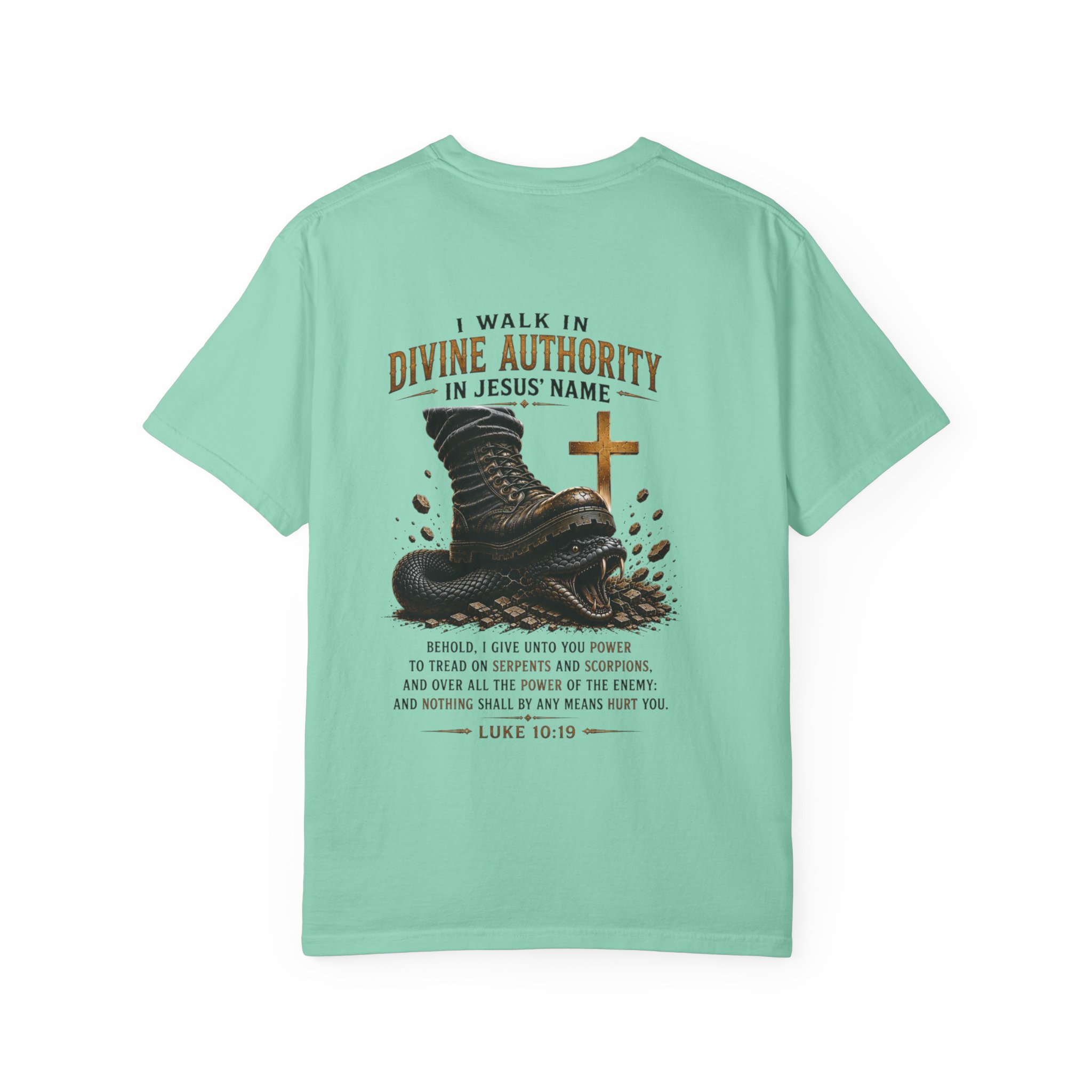 Authorized Power T-Shirt — "Authorized Power" Luke 10:19 Christian Faith Tee - Image 76