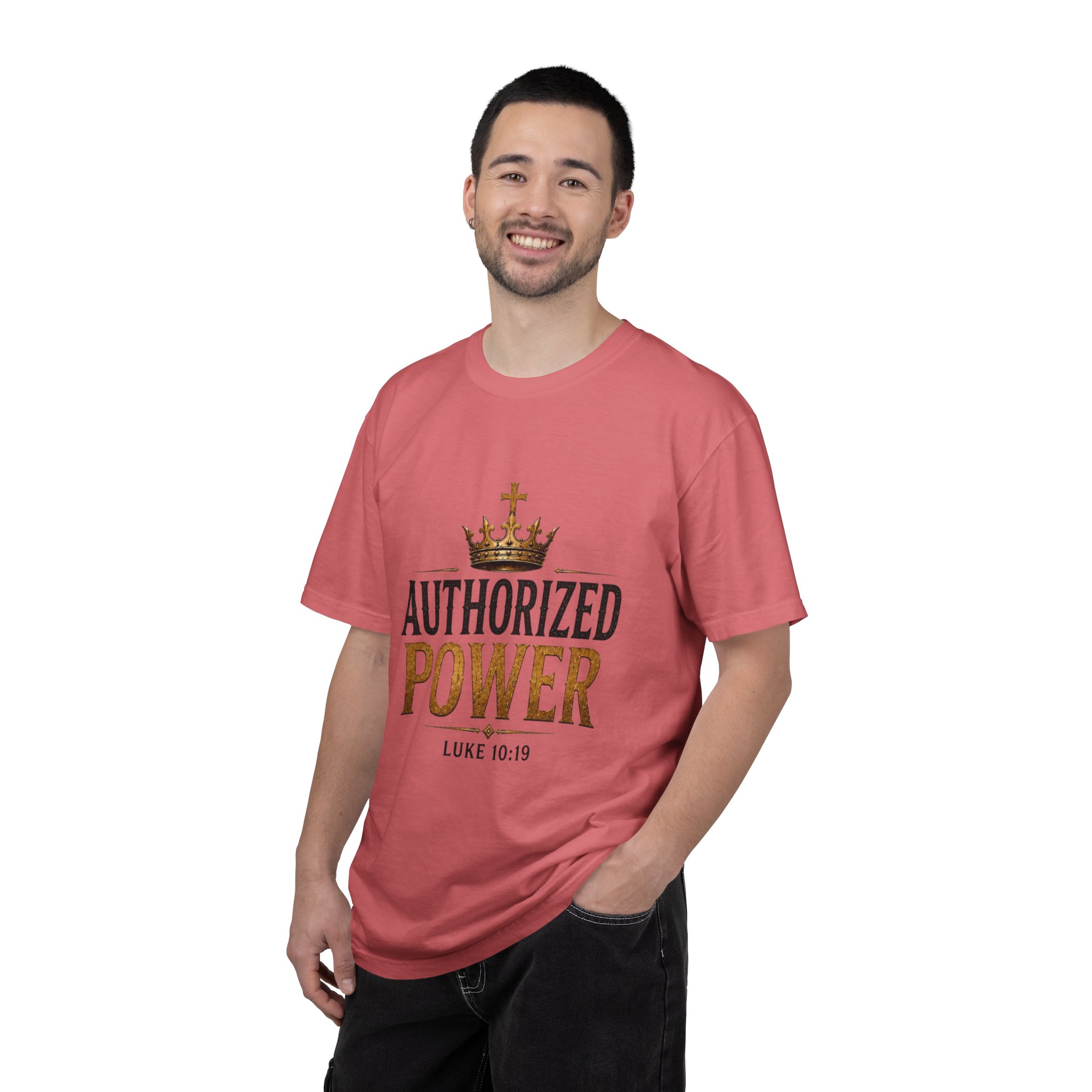 Authorized Power T-Shirt — "Authorized Power" Luke 10:19 Christian Faith Tee - Image 122