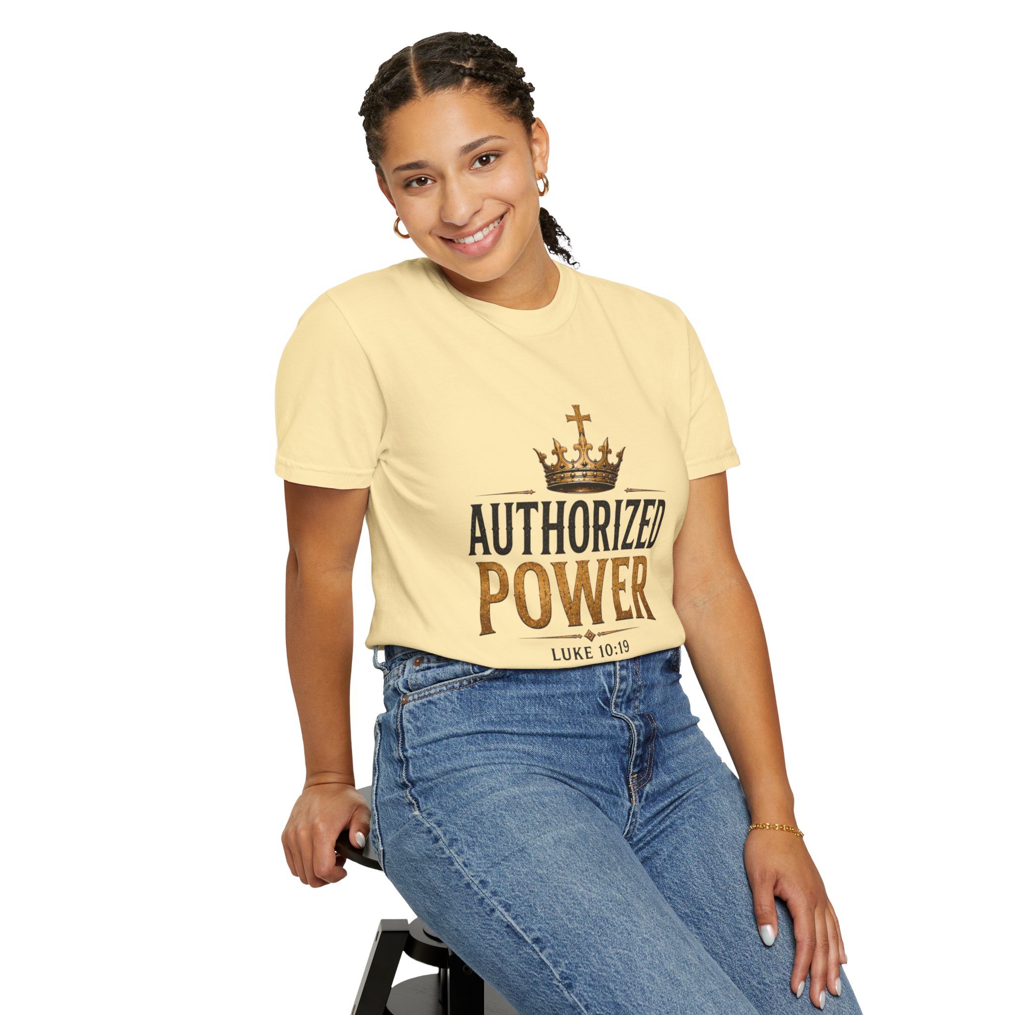 Authorized Power T-Shirt — "Authorized Power" Luke 10:19 Christian Faith Tee - Image 24