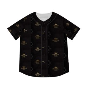 Men's 'Kingdom Man' Black  – Crown Pattern All-Over Print