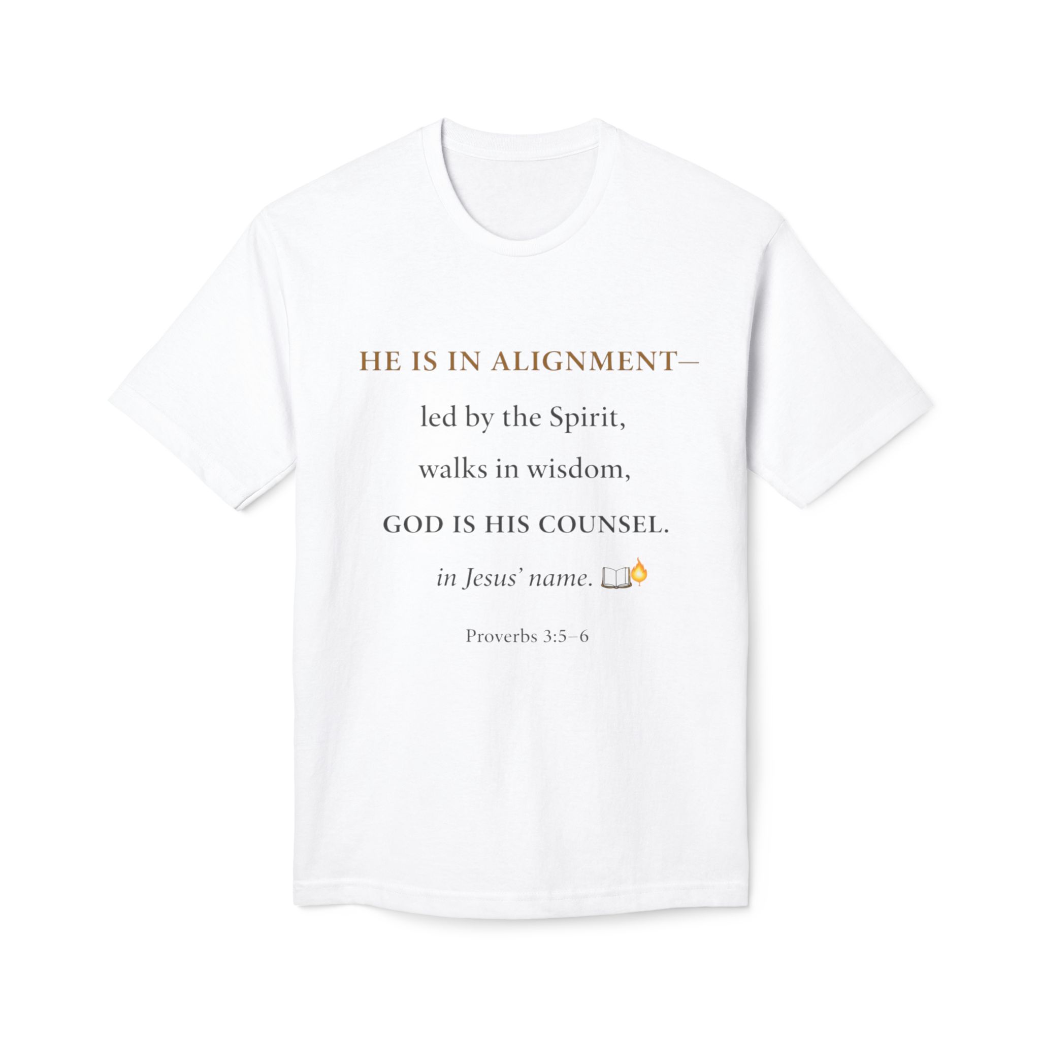 Men’s Godly Alignment T-Shirt — "He Is in Alignment" Proverbs 1:5–8 Inspirational Tee - Image 3
