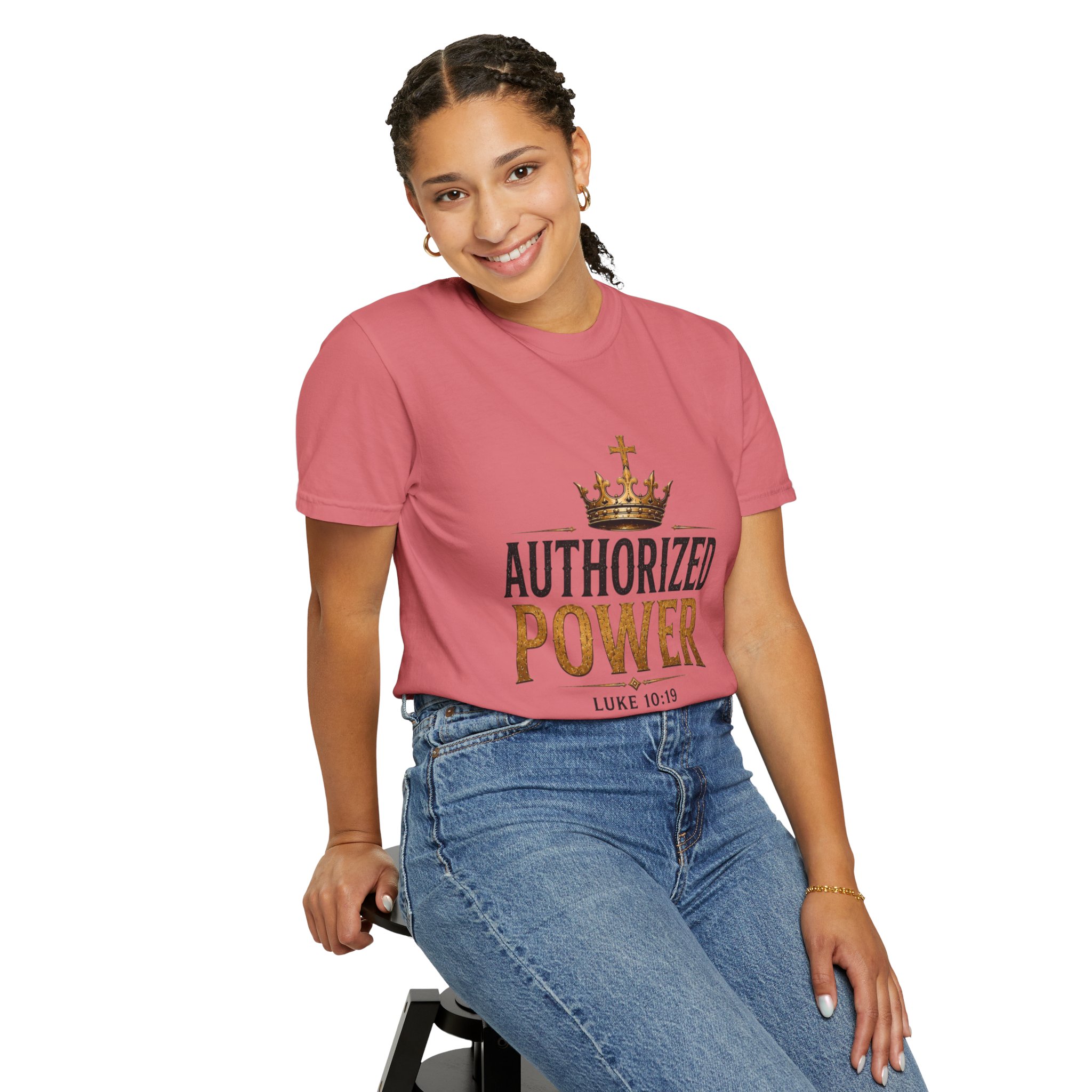 Authorized Power T-Shirt — "Authorized Power" Luke 10:19 Christian Faith Tee - Image 123
