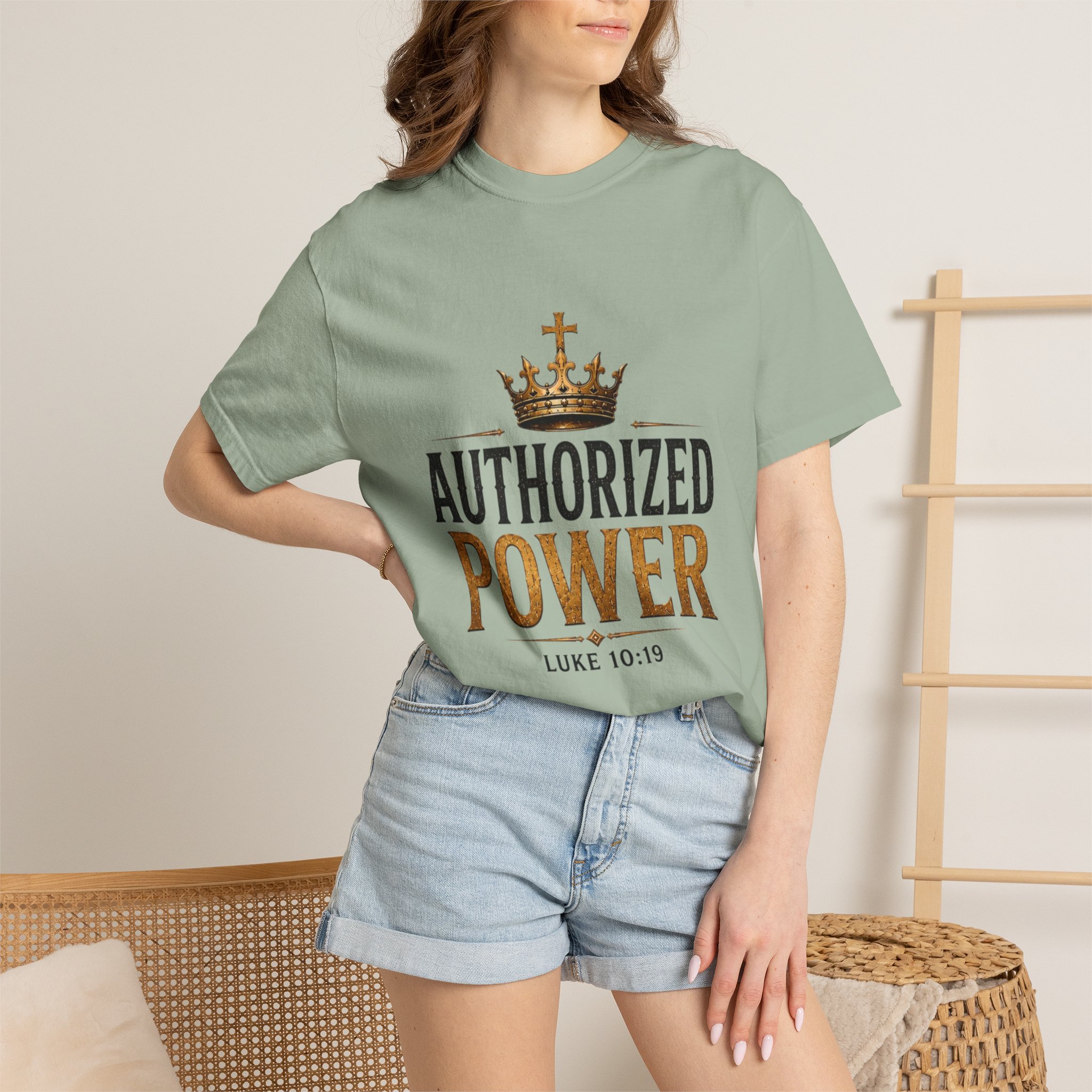 Authorized Power T-Shirt — "Authorized Power" Luke 10:19 Christian Faith Tee - Image 66