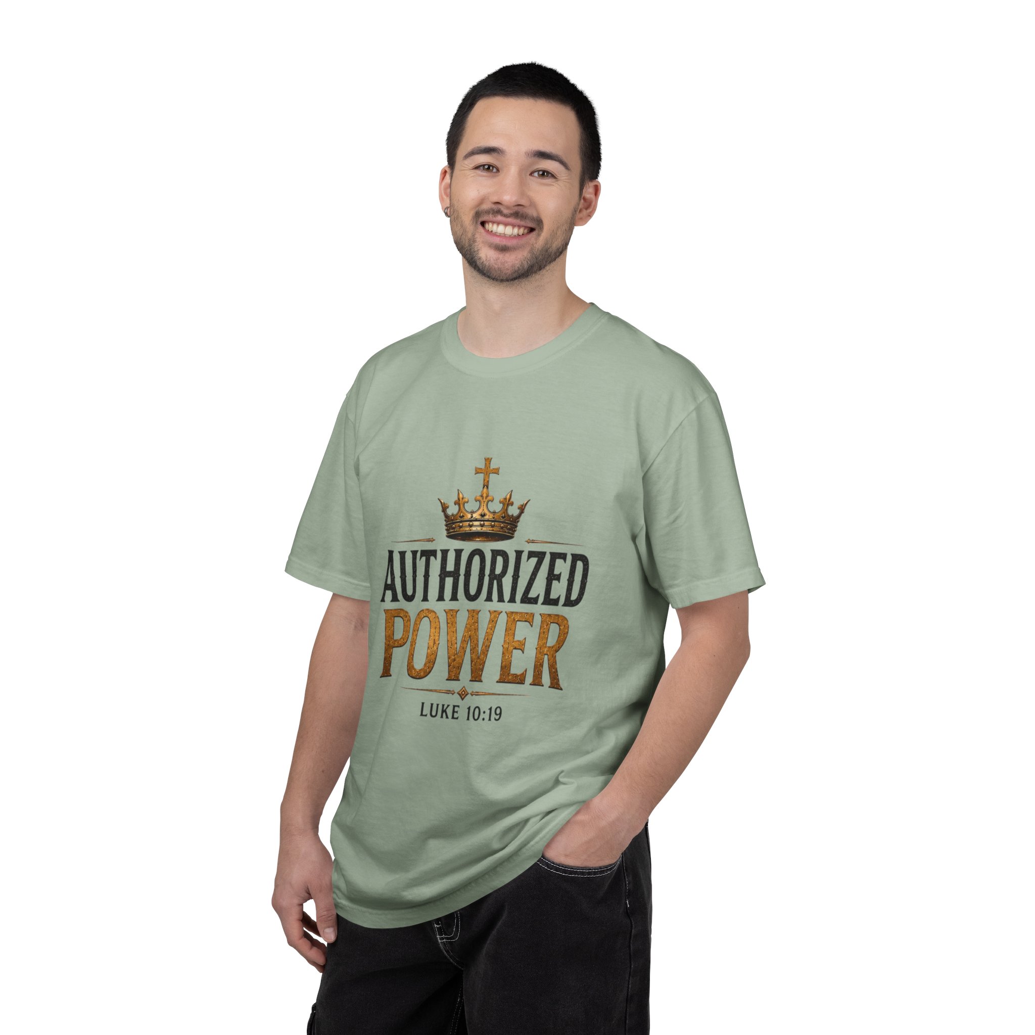 Authorized Power T-Shirt — "Authorized Power" Luke 10:19 Christian Faith Tee - Image 68