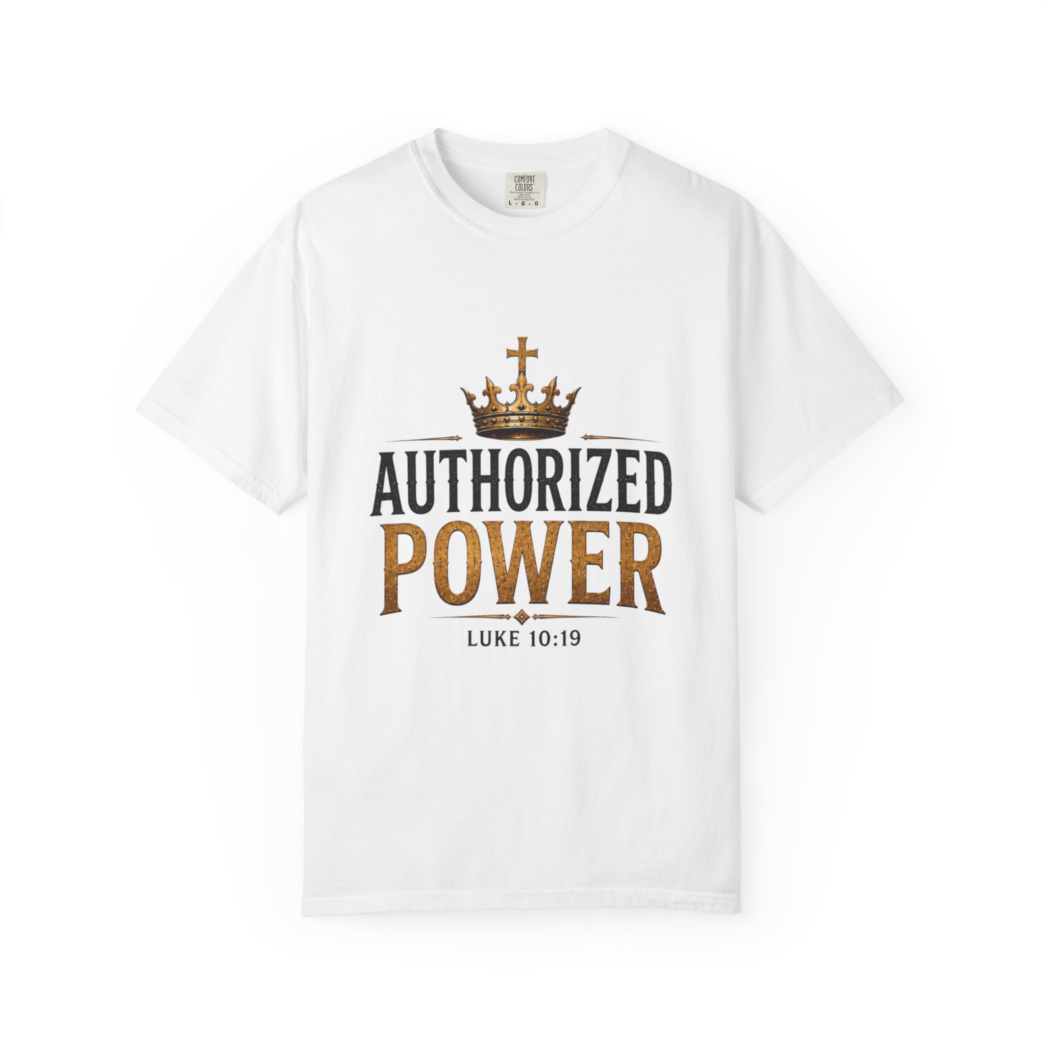 Authorized Power T-Shirt — "Authorized Power" Luke 10:19 Christian Faith Tee - Image 2