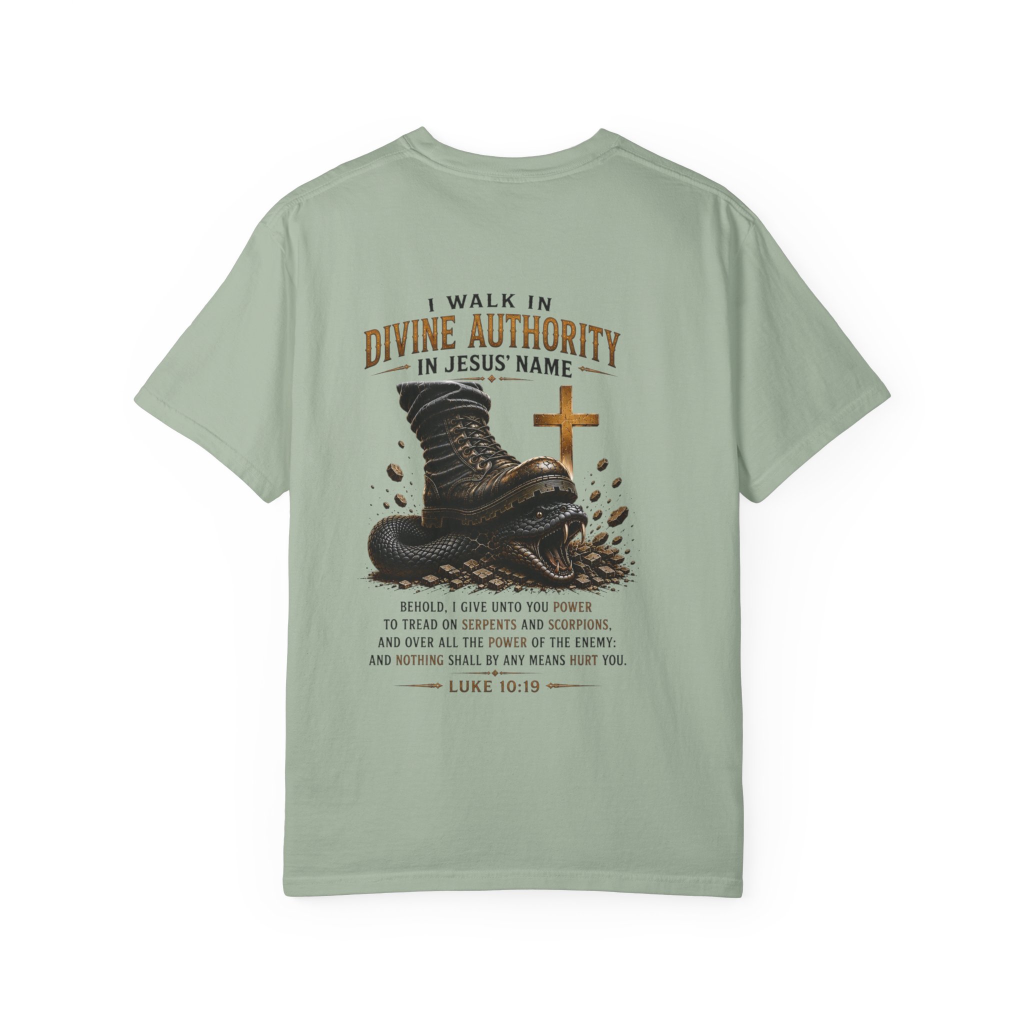 Authorized Power T-Shirt — "Authorized Power" Luke 10:19 Christian Faith Tee - Image 67