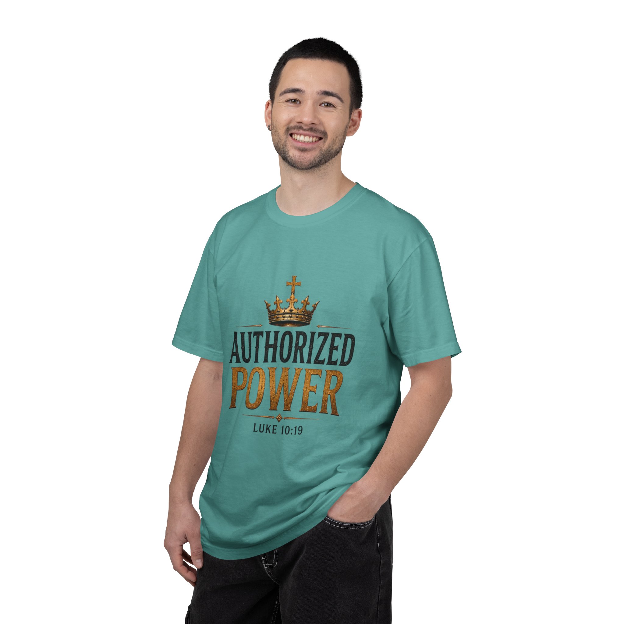 Authorized Power T-Shirt — "Authorized Power" Luke 10:19 Christian Faith Tee - Image 95