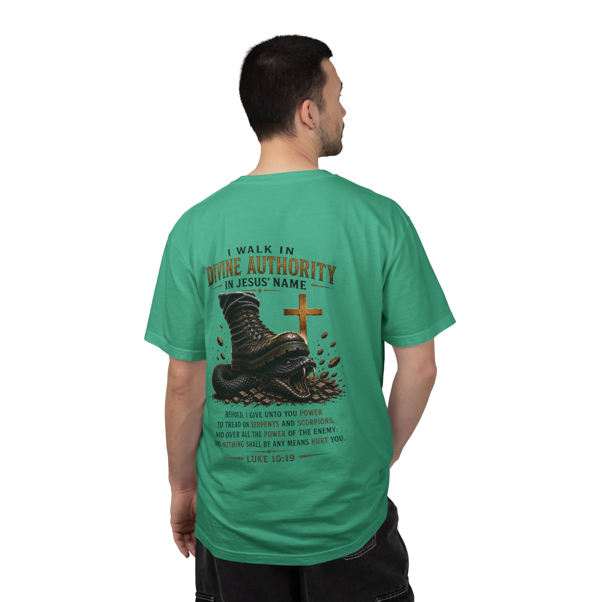 Authorized Power T-Shirt — "Authorized Power" Luke 10:19 Christian Faith Tee - Image 90