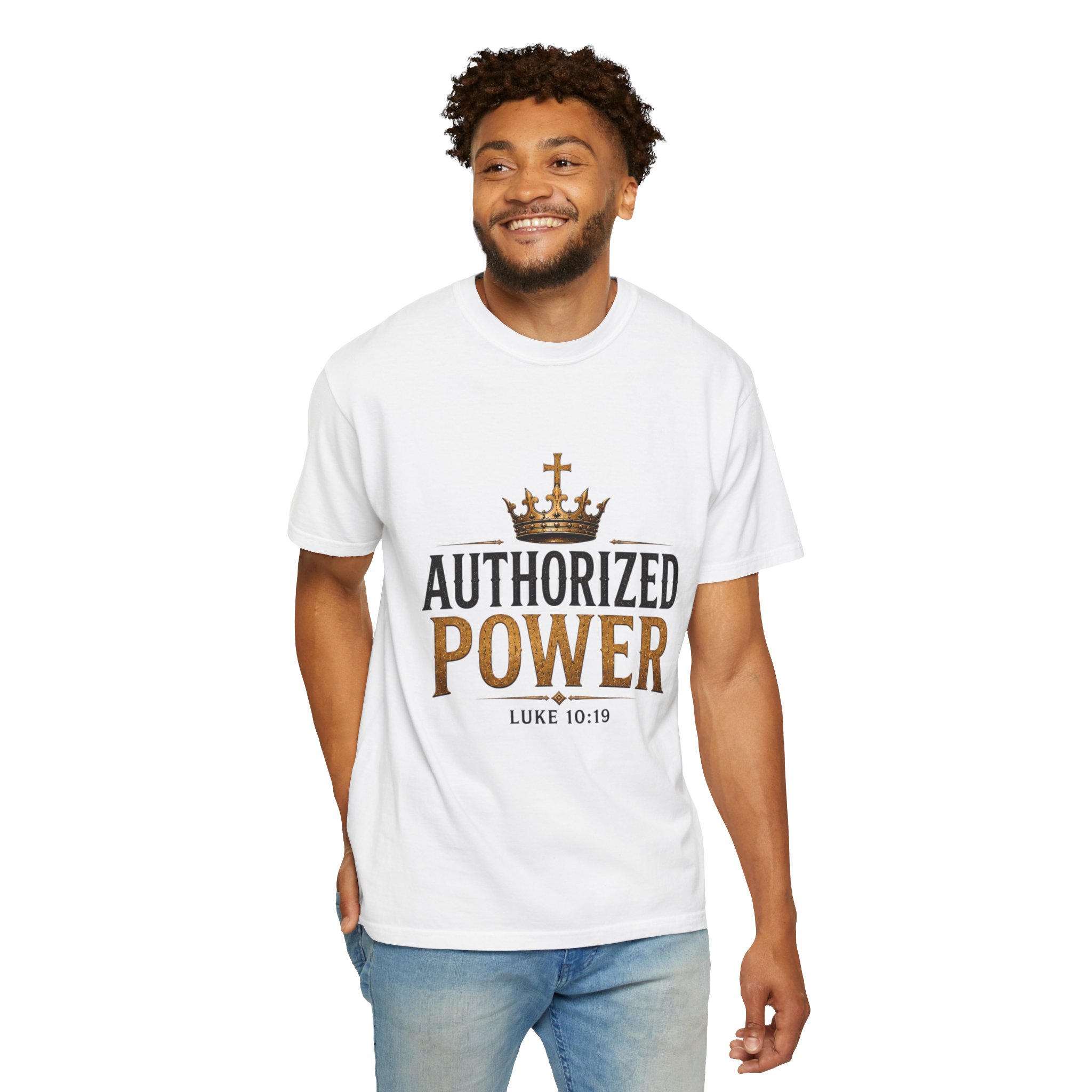 Authorized Power T-Shirt — "Authorized Power" Luke 10:19 Christian Faith Tee - Image 7