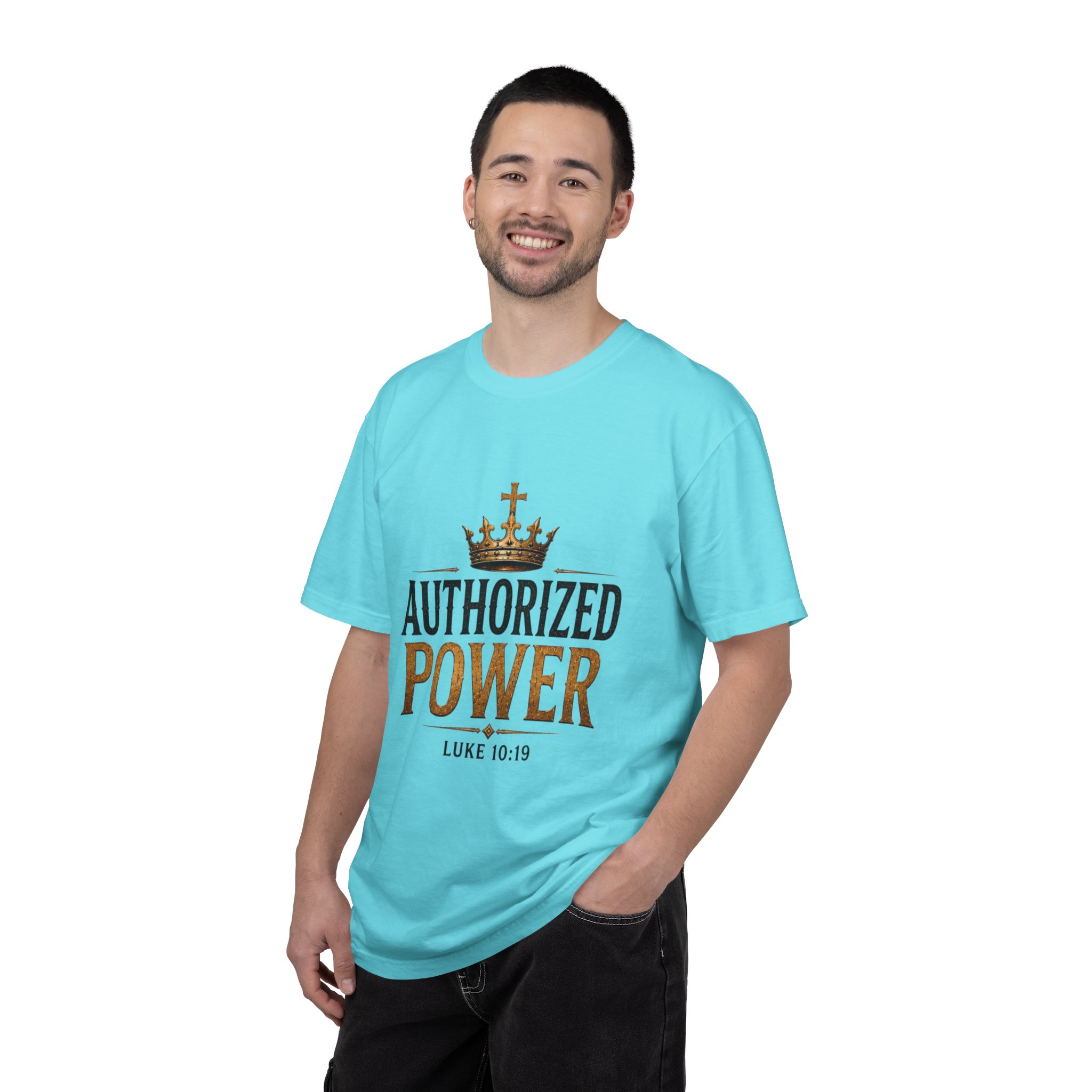Authorized Power T-Shirt — "Authorized Power" Luke 10:19 Christian Faith Tee - Image 104