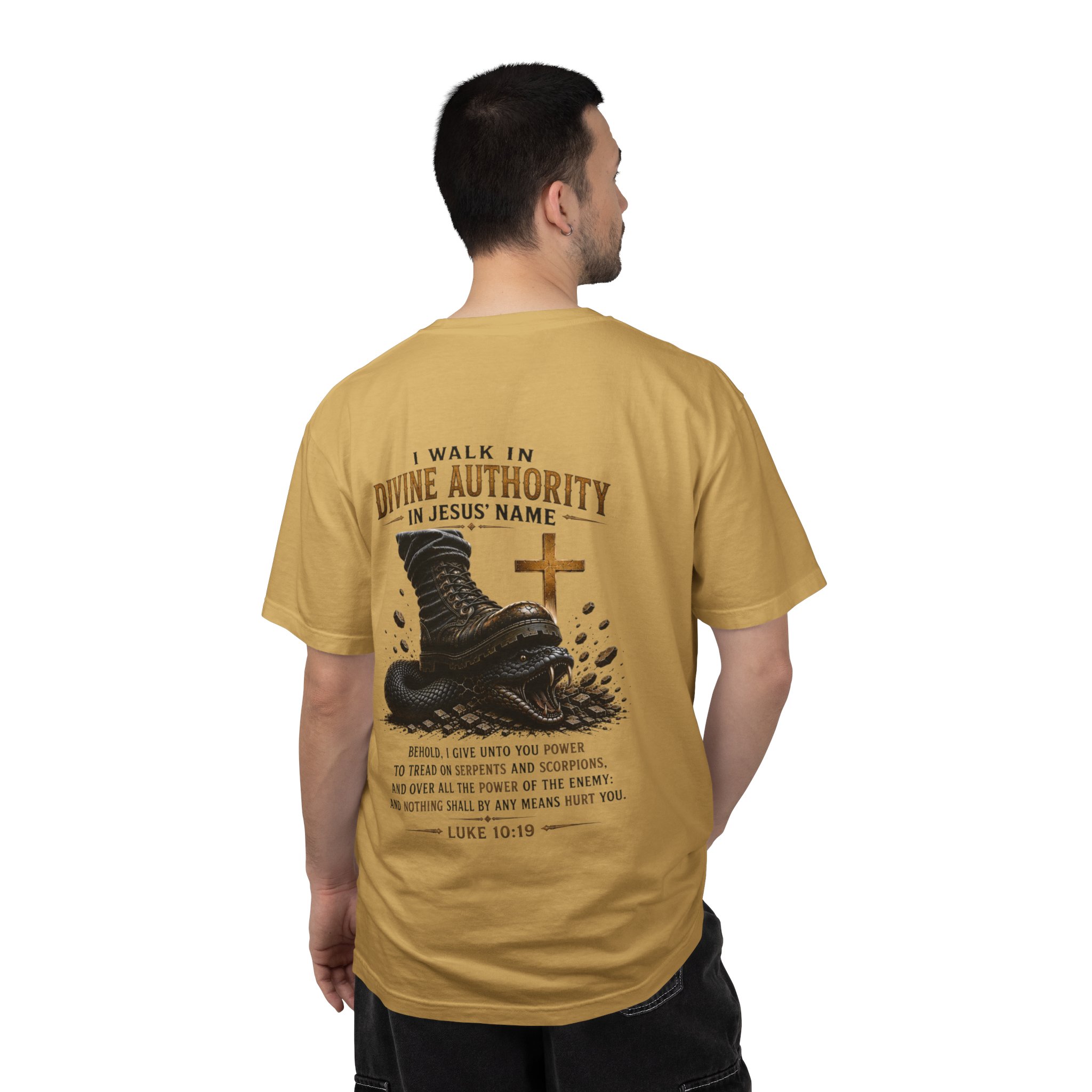 Authorized Power T-Shirt — "Authorized Power" Luke 10:19 Christian Faith Tee - Image 45