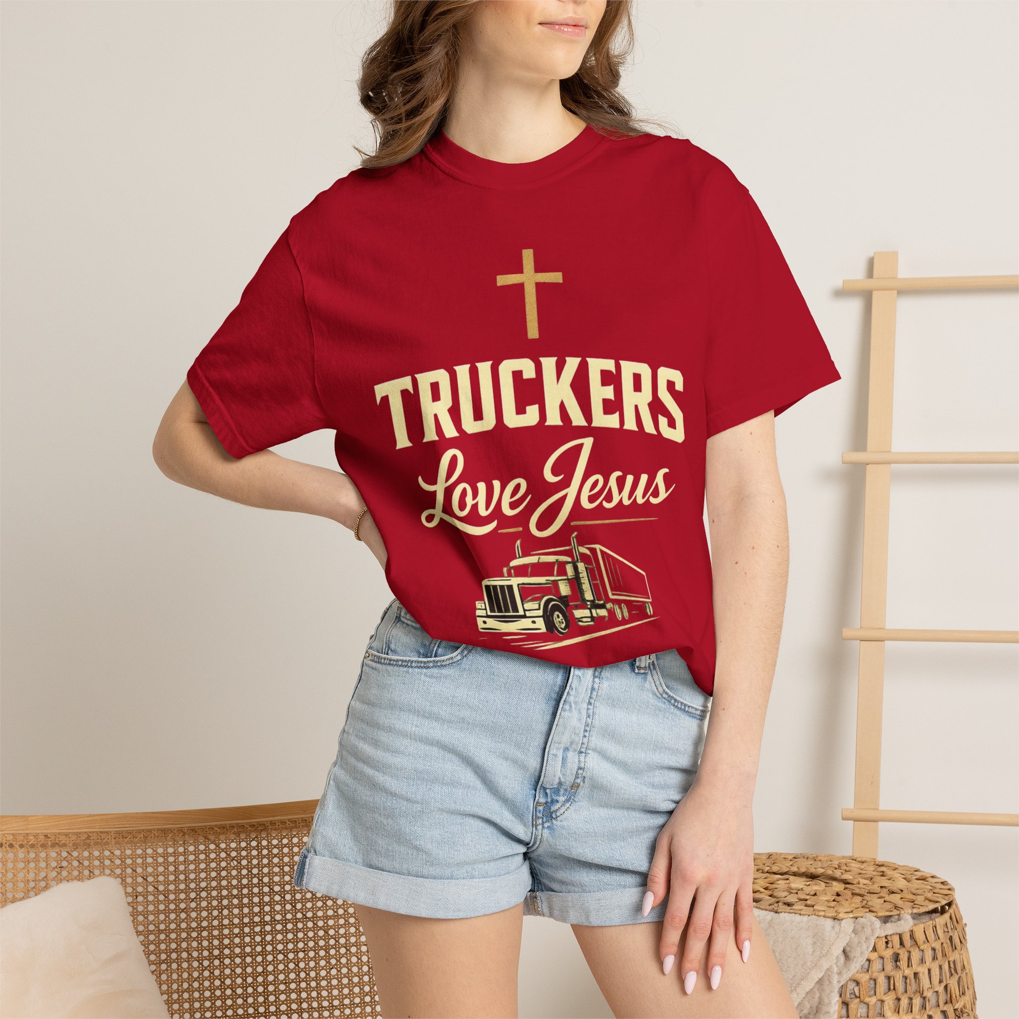 Truckers Love Jesus T-Shirt — Christian Trucker Gospel Tee - Image 59