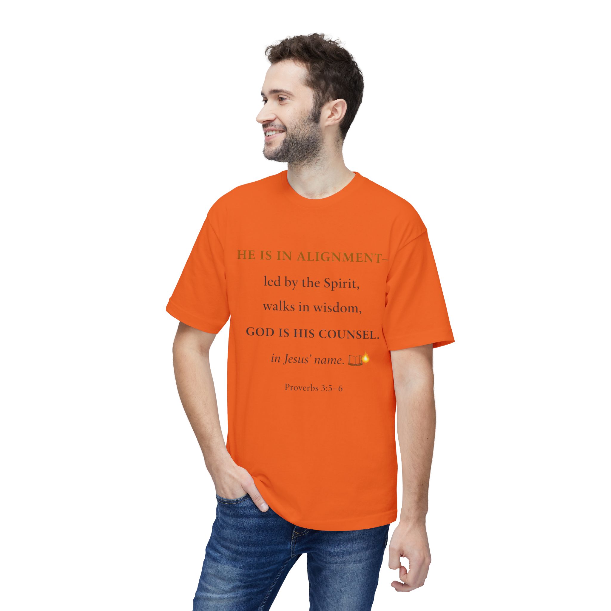 Men’s Godly Alignment T-Shirt — "He Is in Alignment" Proverbs 1:5–8 Inspirational Tee - Image 17