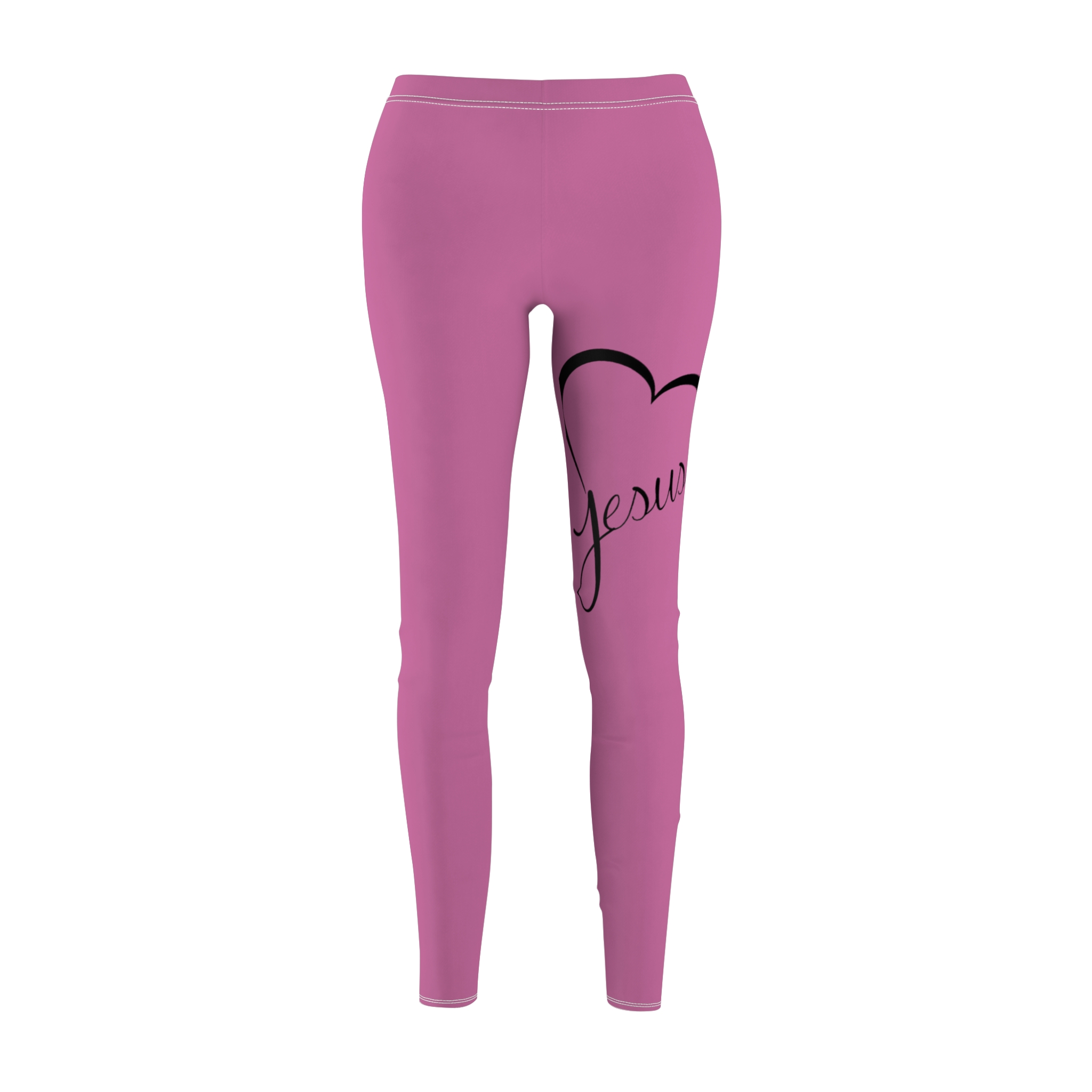 Pink 'I Am A Product of Gods Love' Women's Casual Leggings