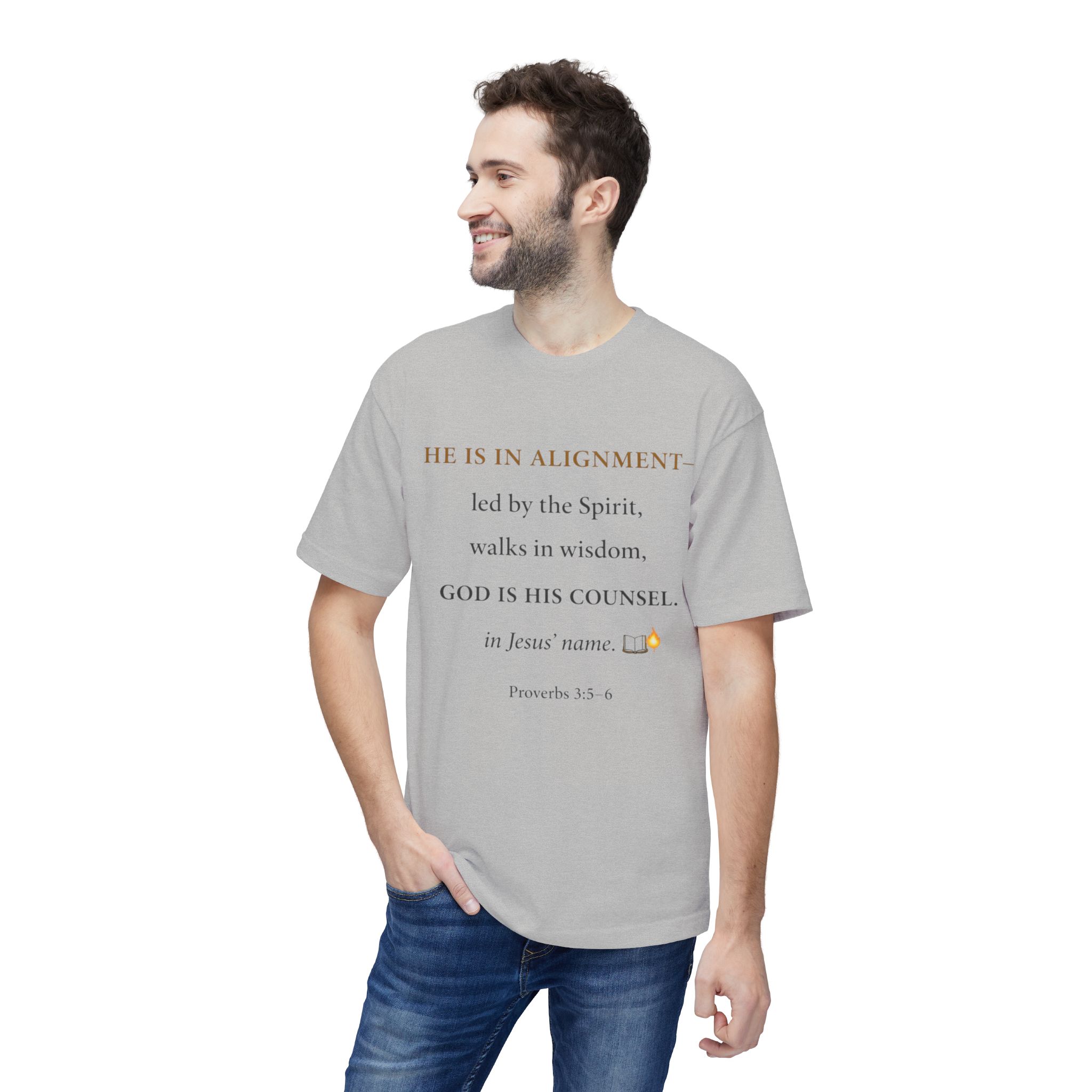 Men’s Godly Alignment T-Shirt — "He Is in Alignment" Proverbs 1:5–8 Inspirational Tee - Image 9