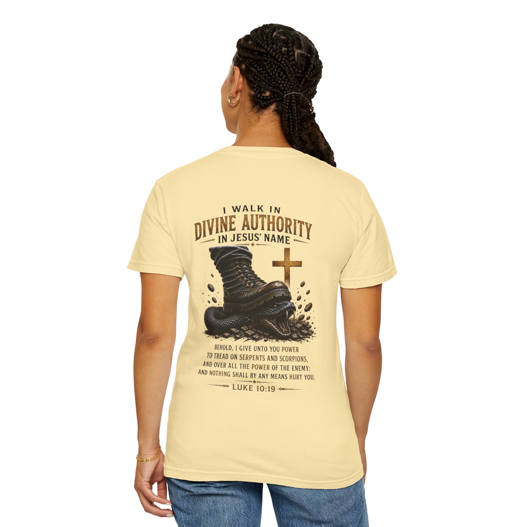 Authorized Power T-Shirt — "Authorized Power" Luke 10:19 Christian Faith Tee - Image 26