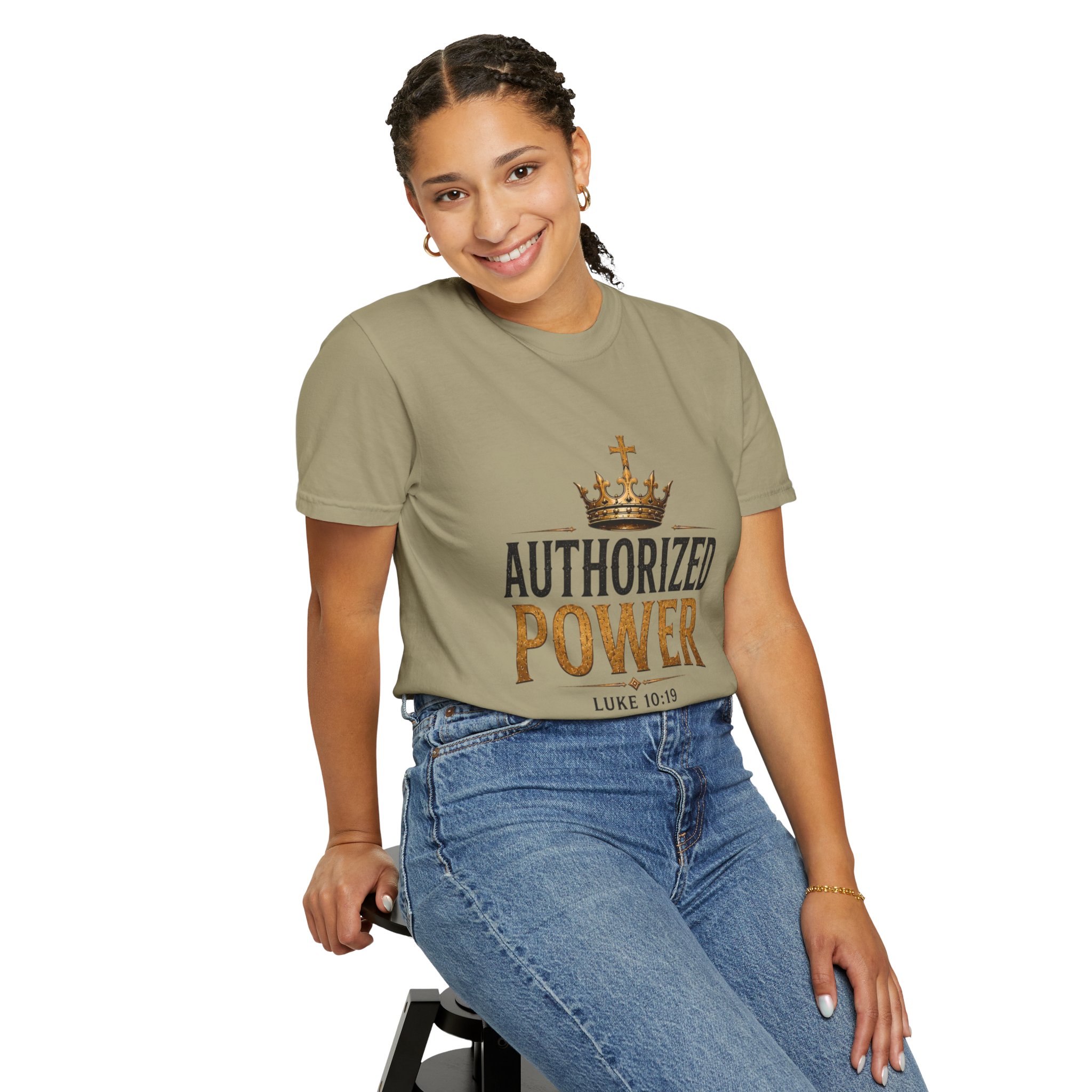 Authorized Power T-Shirt — "Authorized Power" Luke 10:19 Christian Faith Tee - Image 51