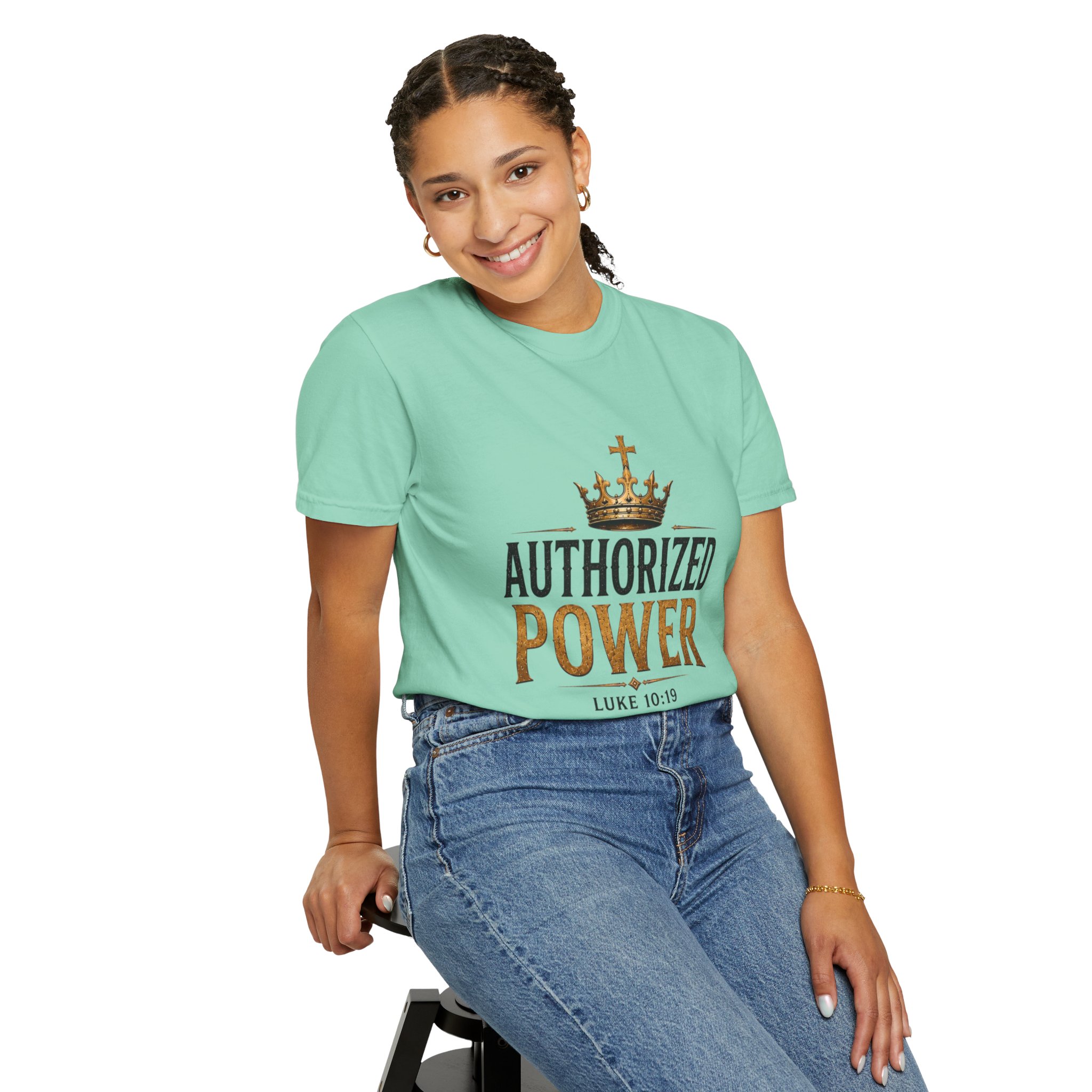 Authorized Power T-Shirt — "Authorized Power" Luke 10:19 Christian Faith Tee - Image 78