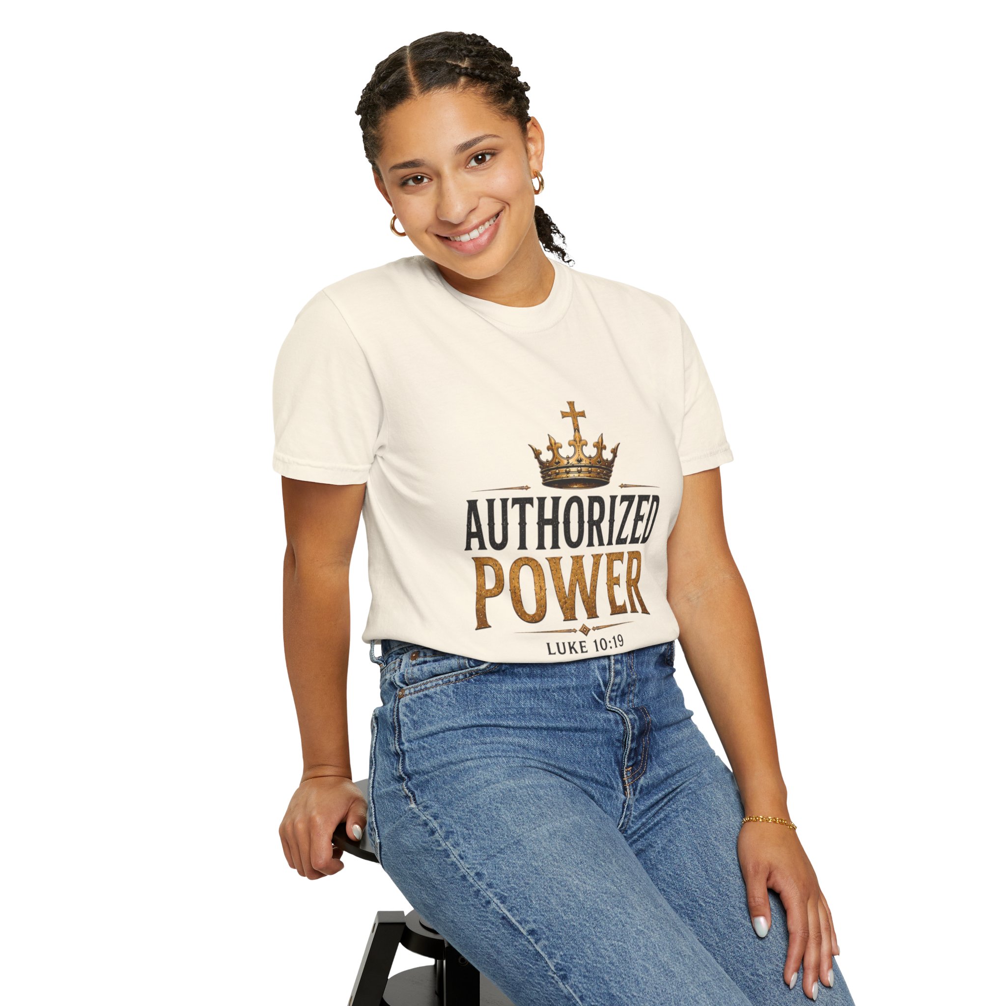 Authorized Power T-Shirt — "Authorized Power" Luke 10:19 Christian Faith Tee - Image 15