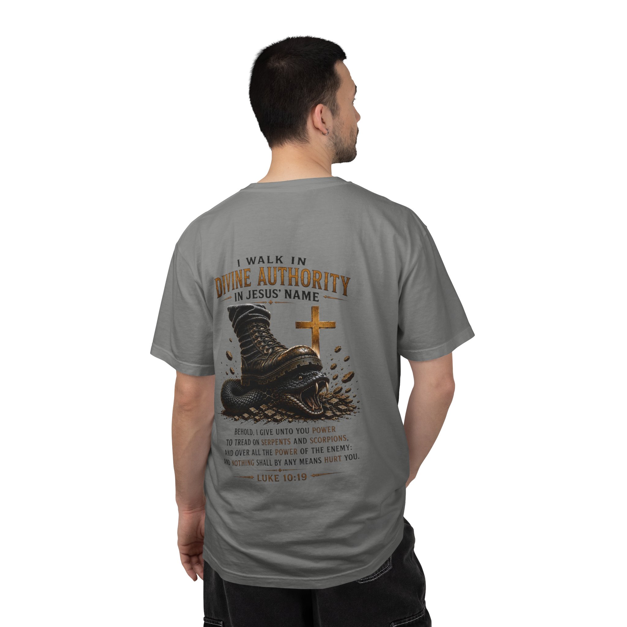 Authorized Power T-Shirt — "Authorized Power" Luke 10:19 Christian Faith Tee - Image 117
