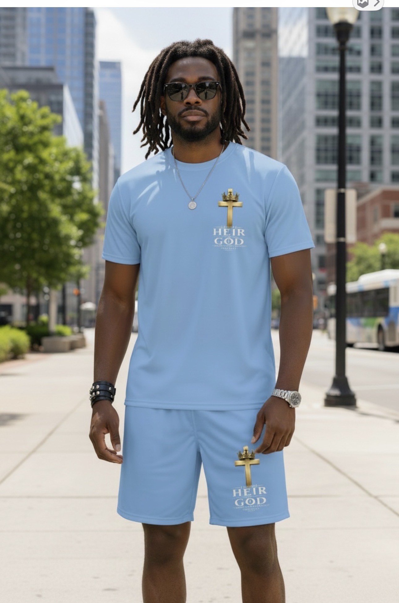 Heir of God Tee — "I Am the Heir of God" Christian Cross Crown T-Shirt