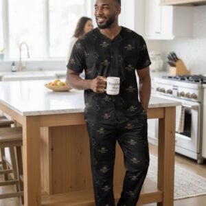 Men's 'Kingdom Man' Black  – Crown Pattern All-Over Print