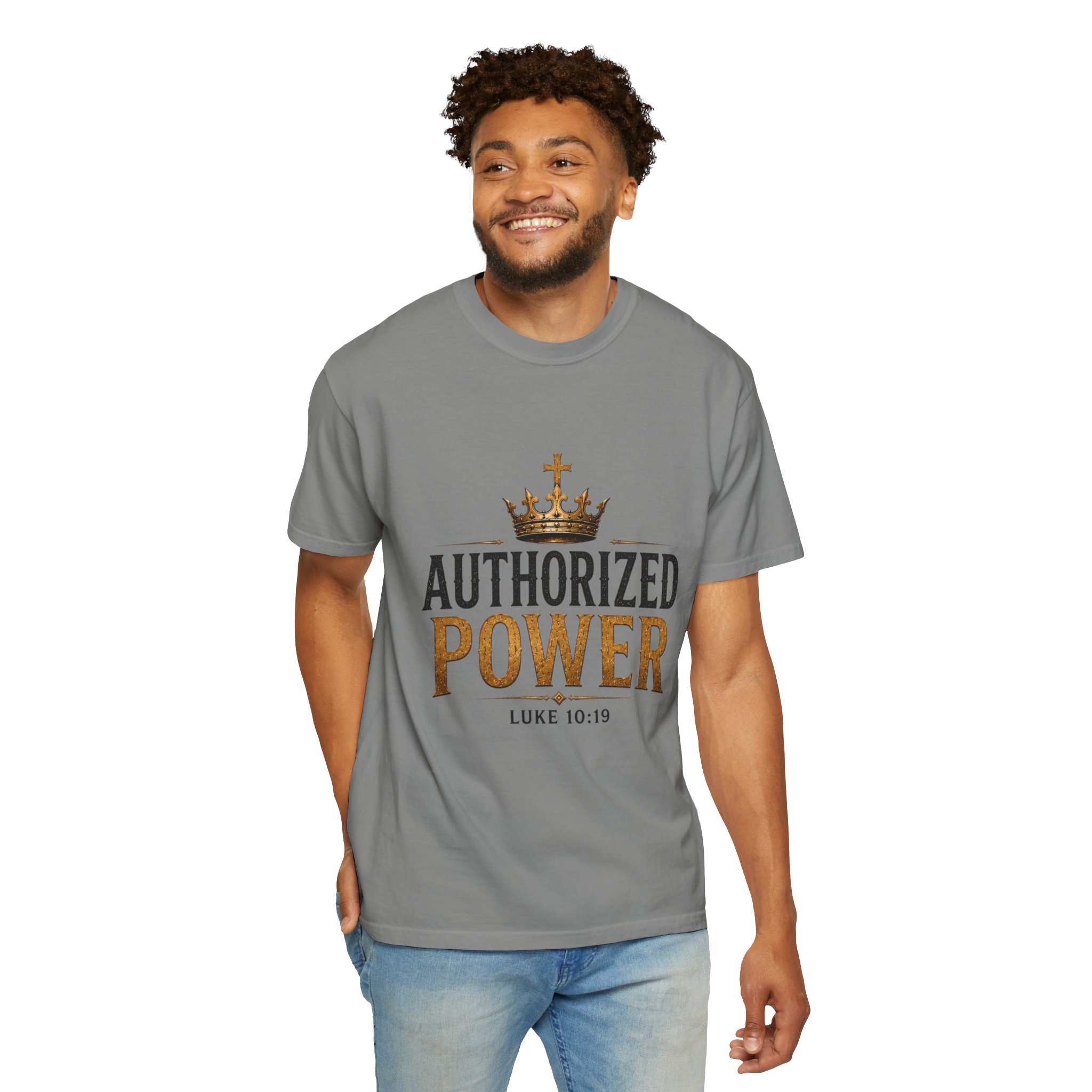 Authorized Power T-Shirt — "Authorized Power" Luke 10:19 Christian Faith Tee - Image 115