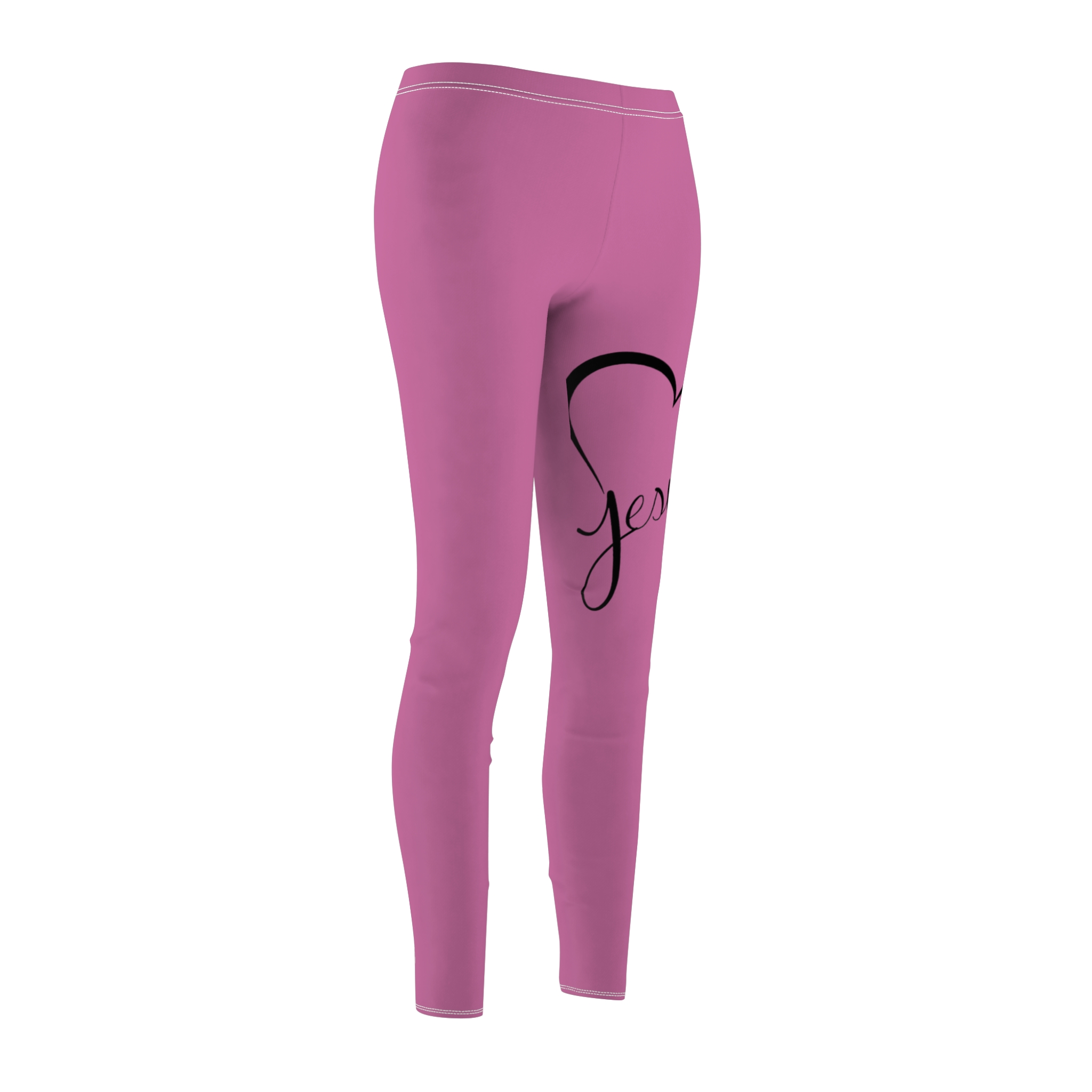 Pink 'I Am A Product of Gods Love' Women's Casual Leggings - Image 3
