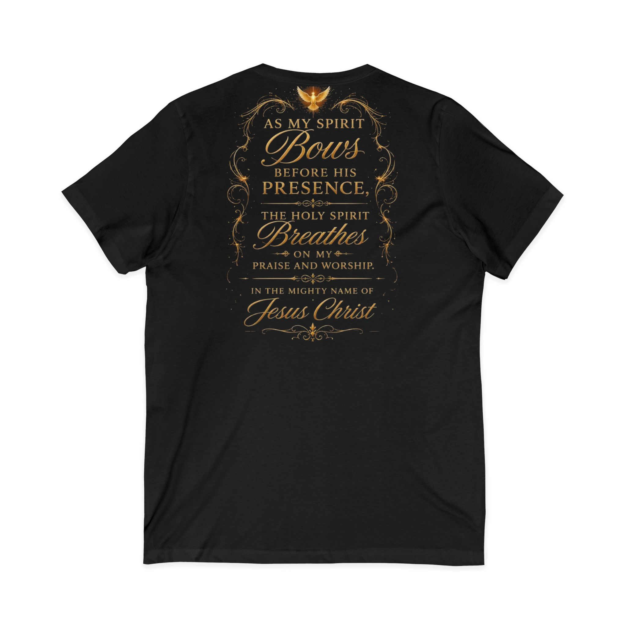 Born to carry heavens Sound V-Neck Tee — Inspirational Christian Faith T‑Shirt - Image 7