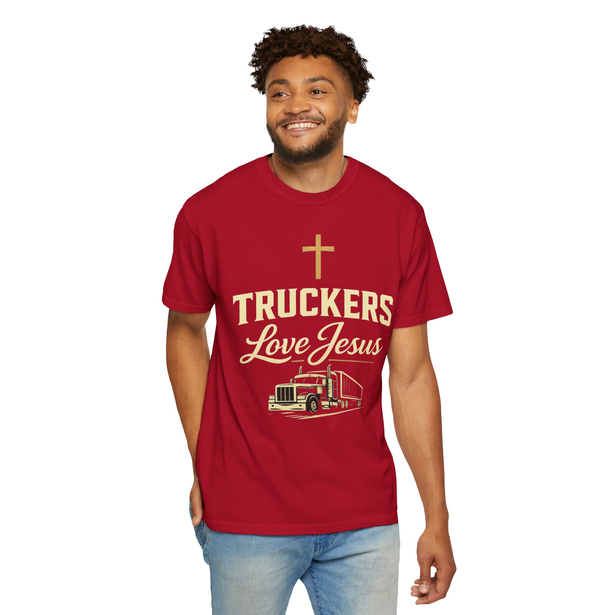 Truckers Love Jesus T-Shirt — Christian Trucker Gospel Tee - Image 60