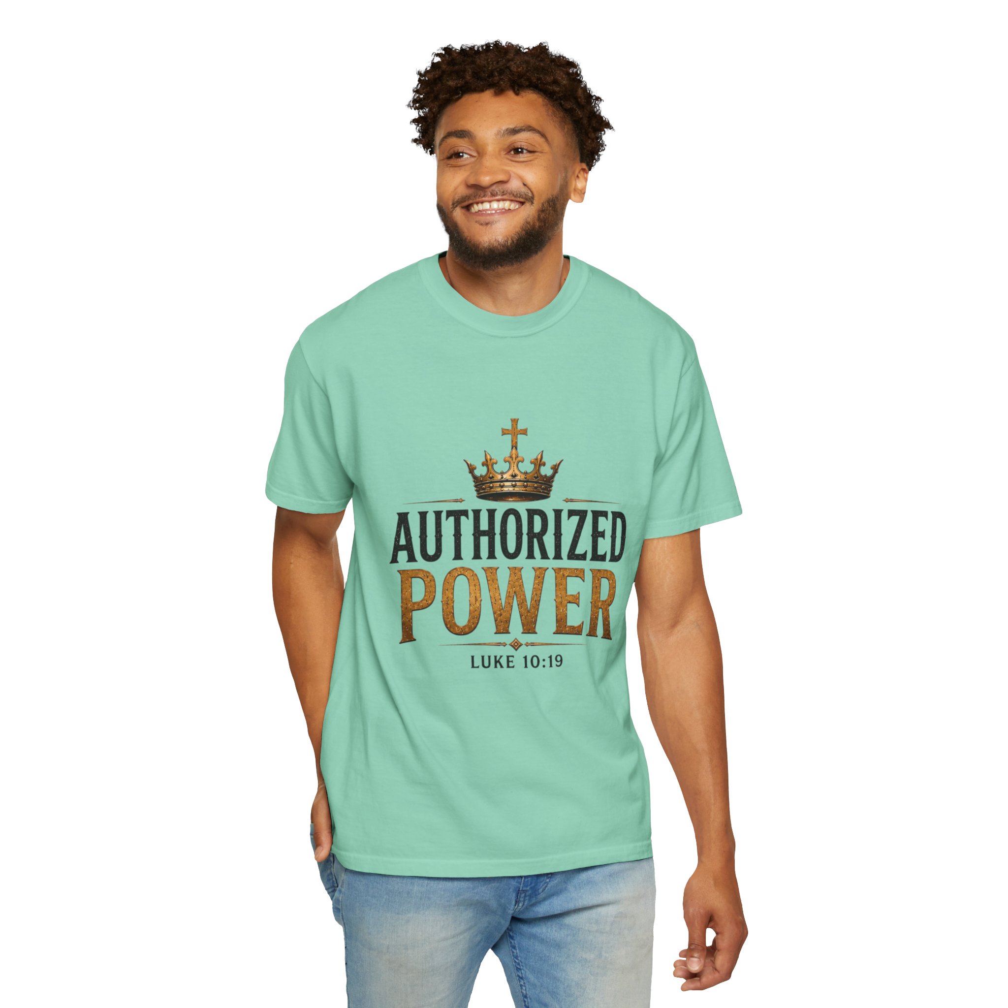Authorized Power T-Shirt — "Authorized Power" Luke 10:19 Christian Faith Tee - Image 79