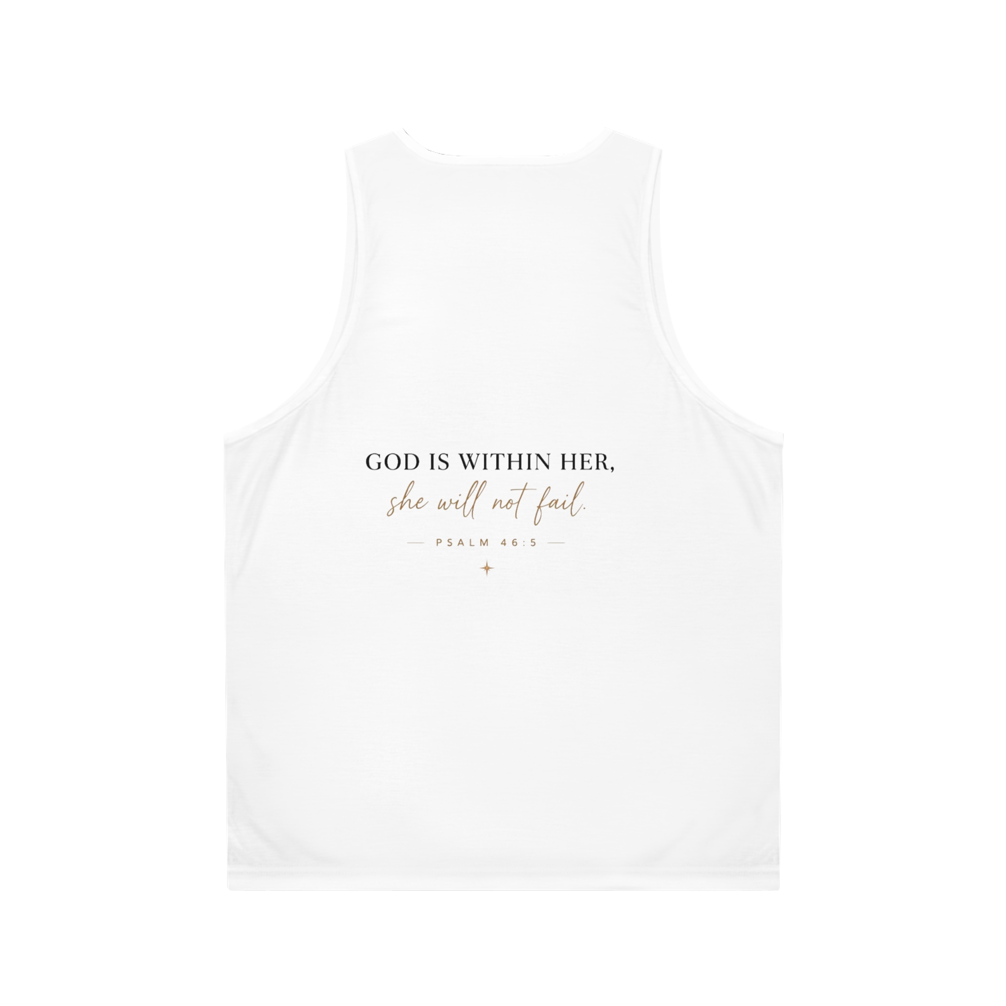 Faith-Based Tank Top — “She Will Not Fail” Psalm 46:5 Scripture Tank - Image 3