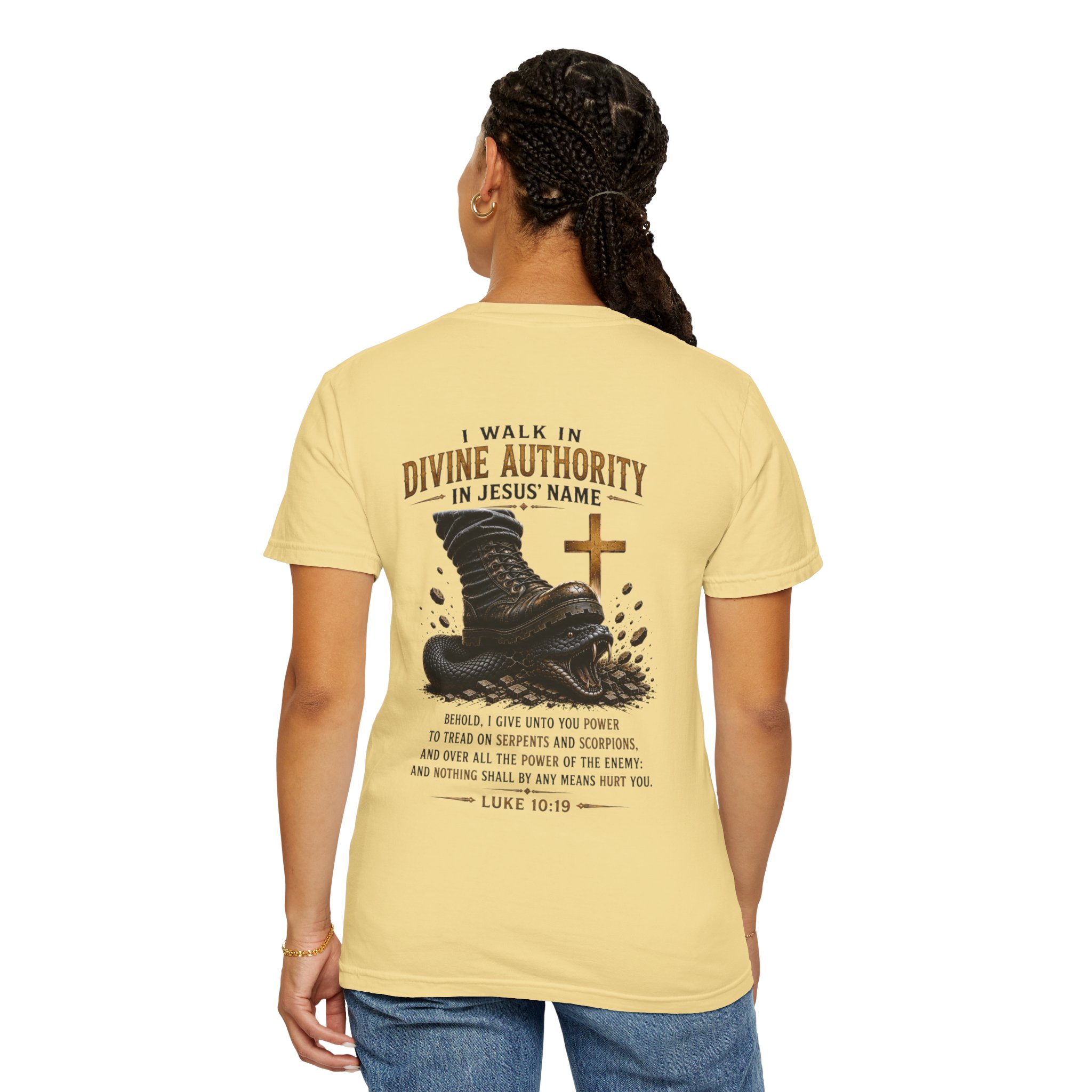 Authorized Power T-Shirt — "Authorized Power" Luke 10:19 Christian Faith Tee - Image 62