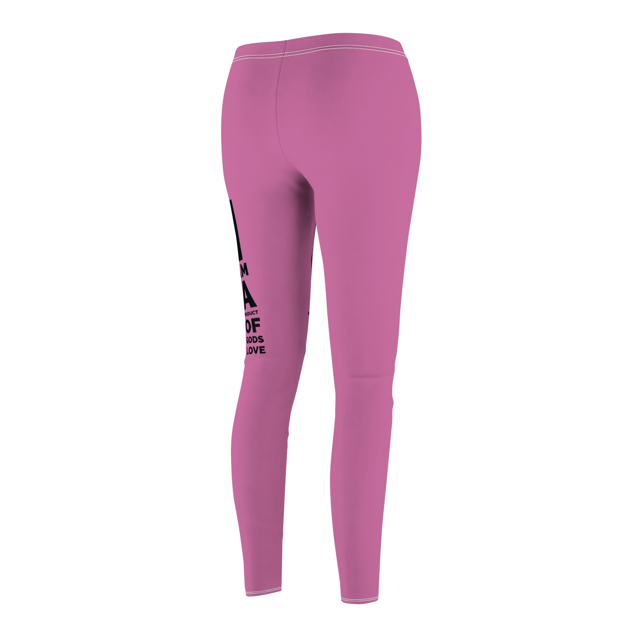 Pink 'I Am A Product of Gods Love' Women's Casual Leggings - Image 4