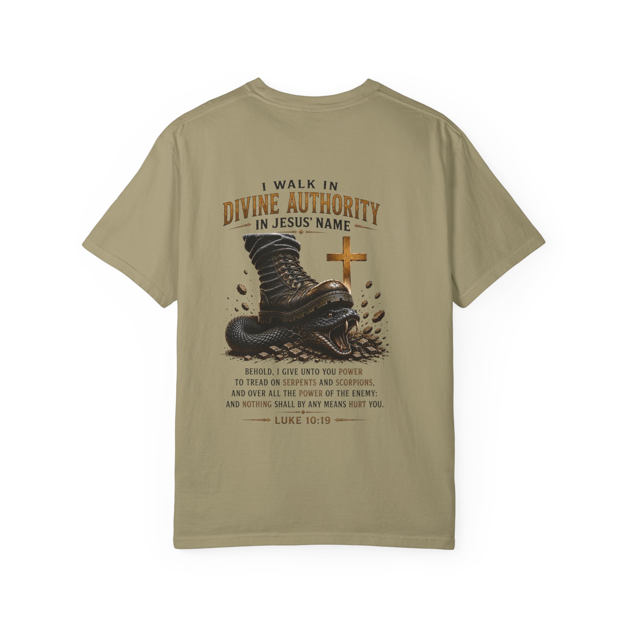 Authorized Power T-Shirt — "Authorized Power" Luke 10:19 Christian Faith Tee - Image 49