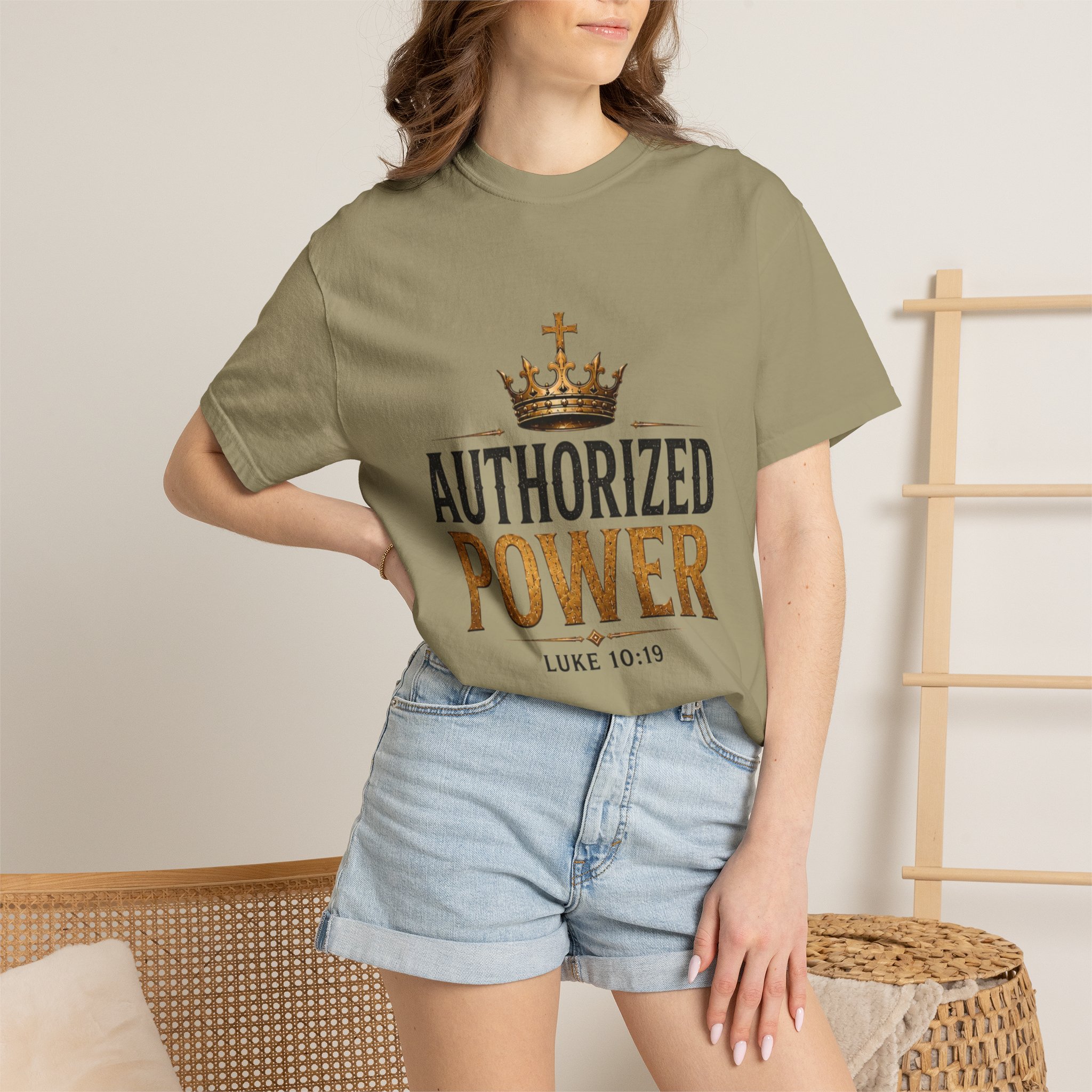 Authorized Power T-Shirt — "Authorized Power" Luke 10:19 Christian Faith Tee - Image 48