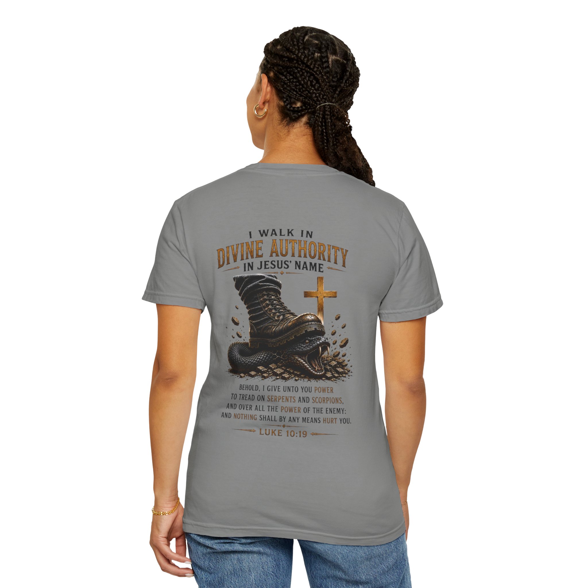 Authorized Power T-Shirt — "Authorized Power" Luke 10:19 Christian Faith Tee - Image 116