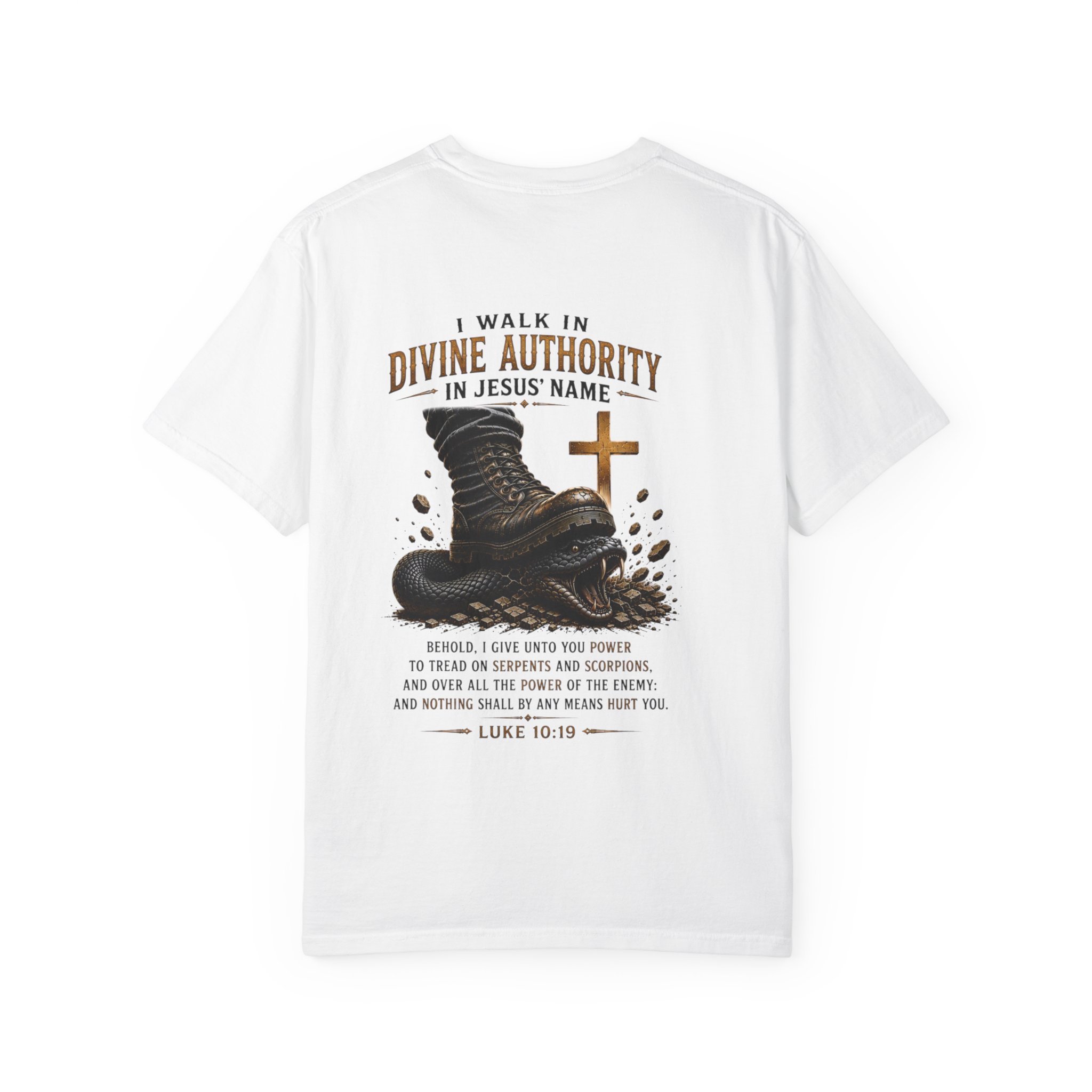 Authorized Power T-Shirt — "Authorized Power" Luke 10:19 Christian Faith Tee - Image 5