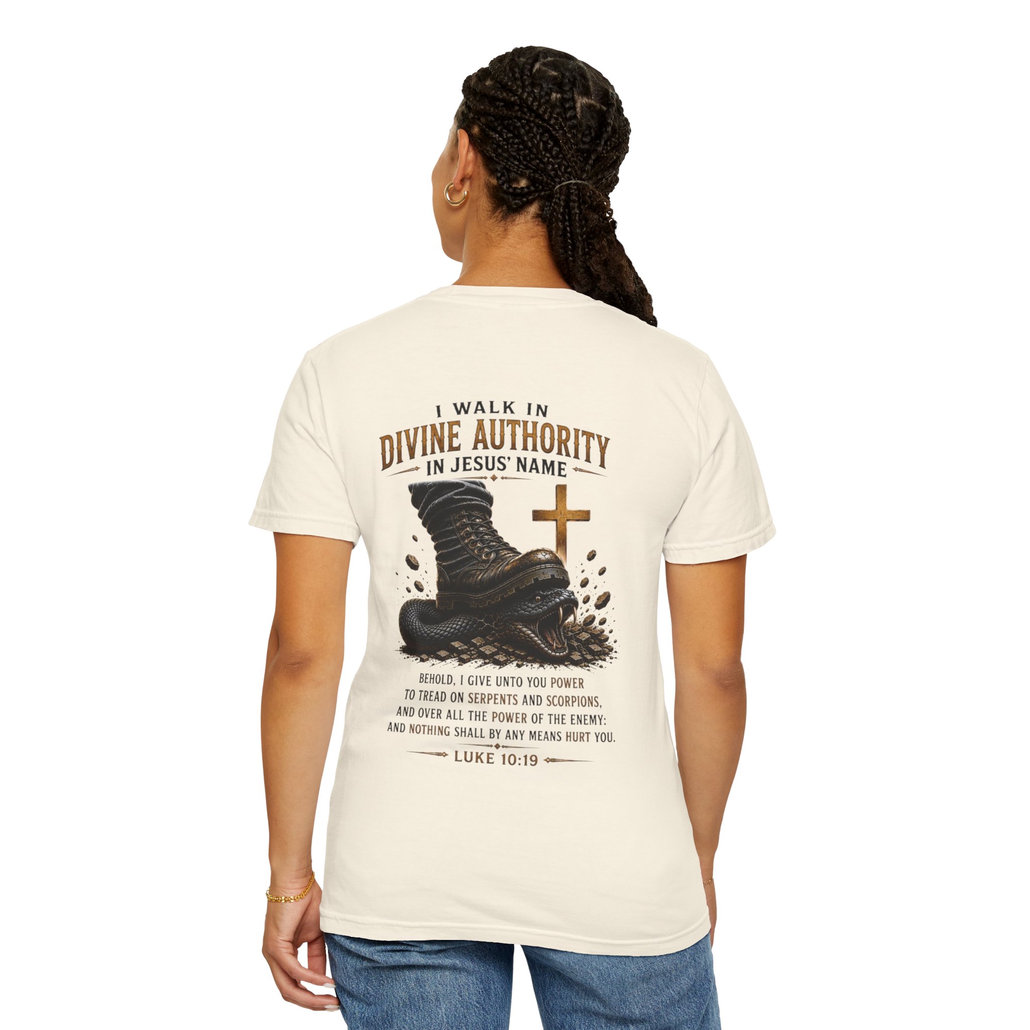 Authorized Power T-Shirt — "Authorized Power" Luke 10:19 Christian Faith Tee - Image 17