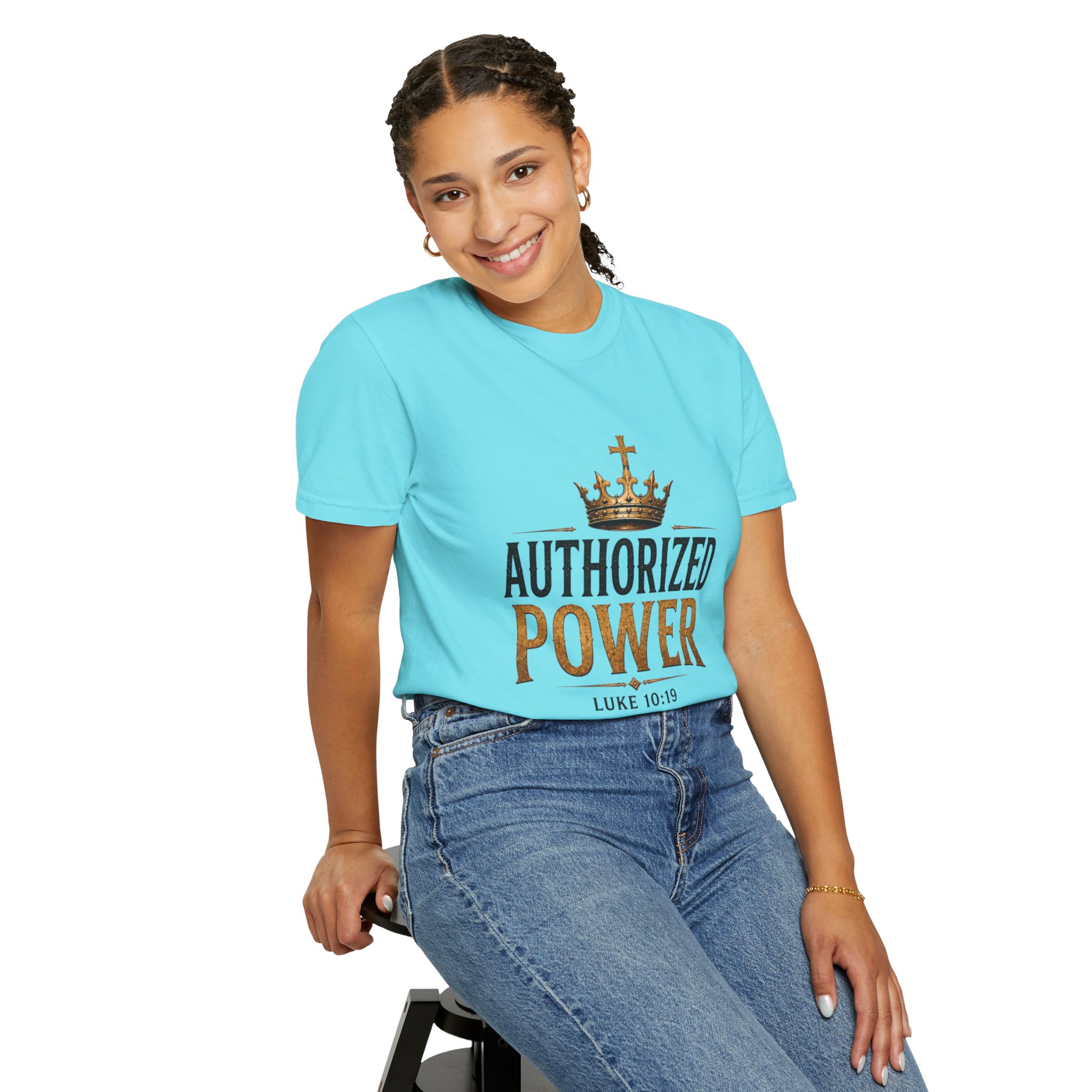 Authorized Power T-Shirt — "Authorized Power" Luke 10:19 Christian Faith Tee - Image 105