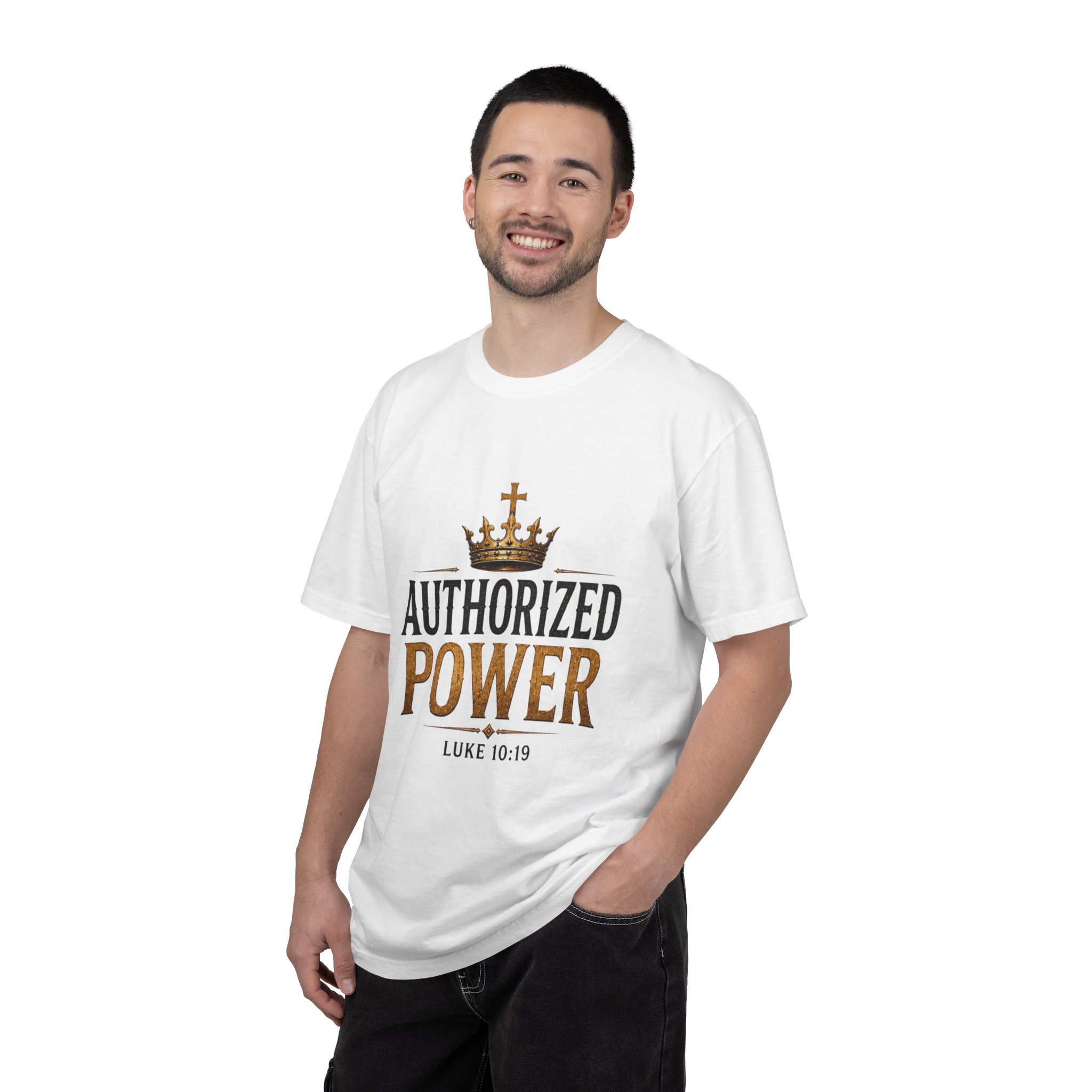 Authorized Power T-Shirt — "Authorized Power" Luke 10:19 Christian Faith Tee