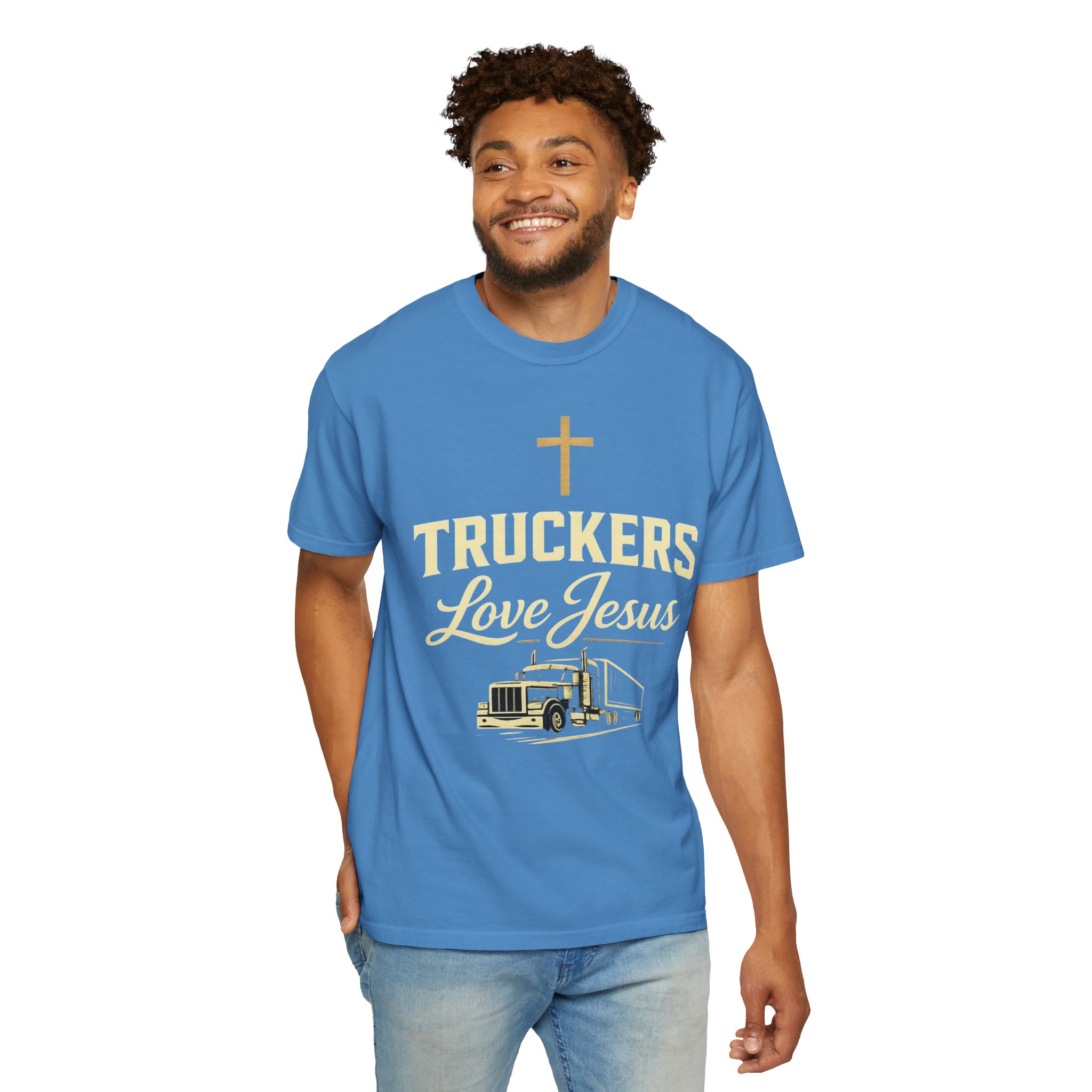 Truckers Love Jesus T-Shirt — Christian Trucker Gospel Tee - Image 40