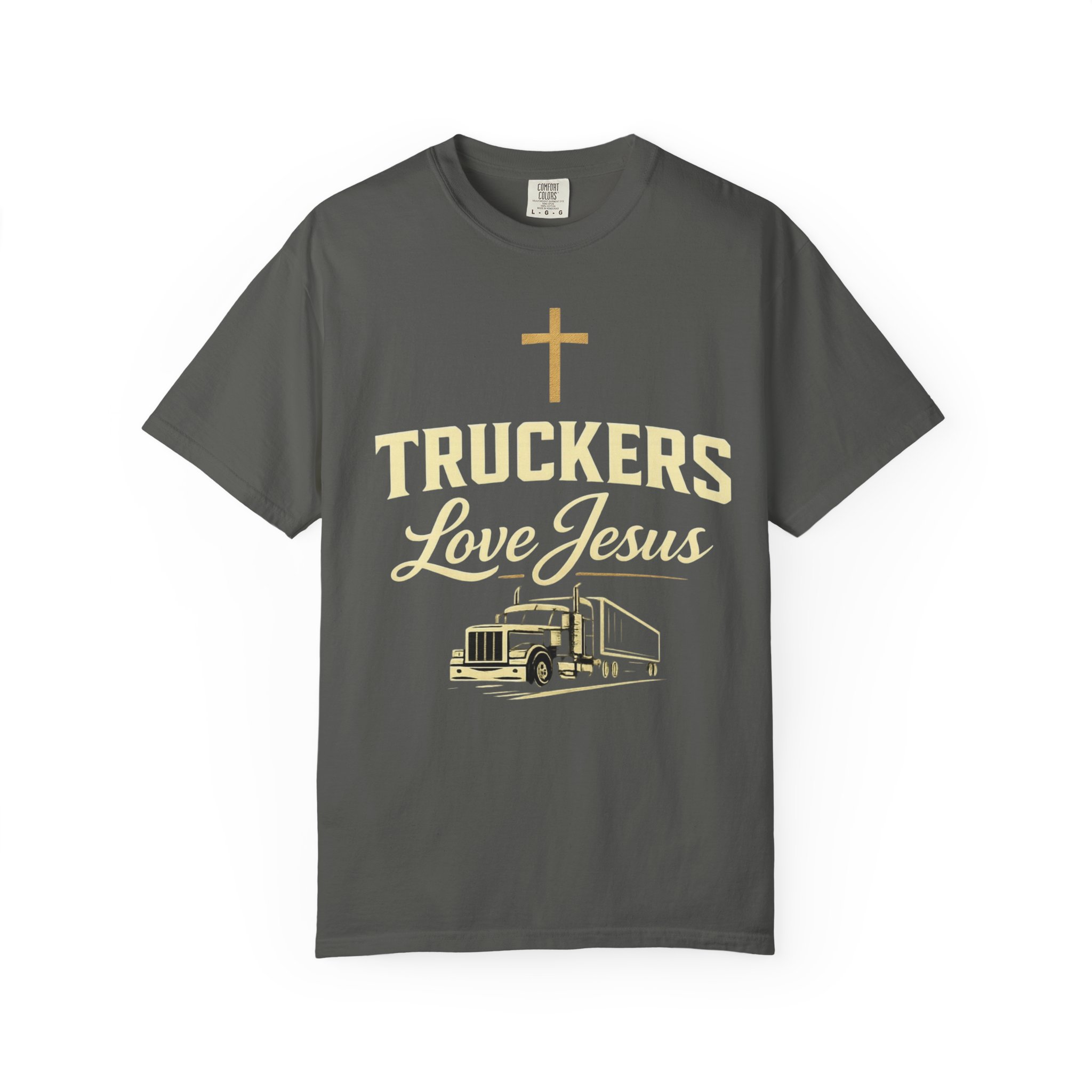 Truckers Love Jesus T-Shirt — Christian Trucker Gospel Tee - Image 2